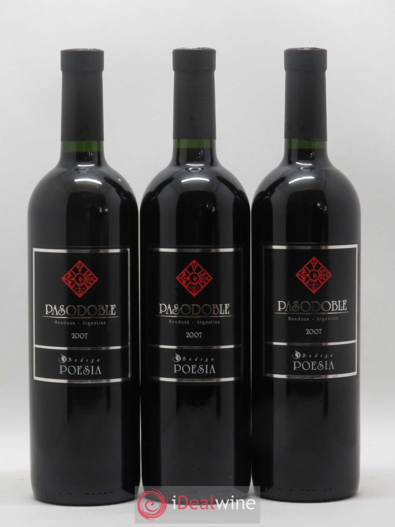 Mendoza Pasodoble Bodega Poesia (sans prix de réserve) 2007 - Posten von 3 Flaschen - 0