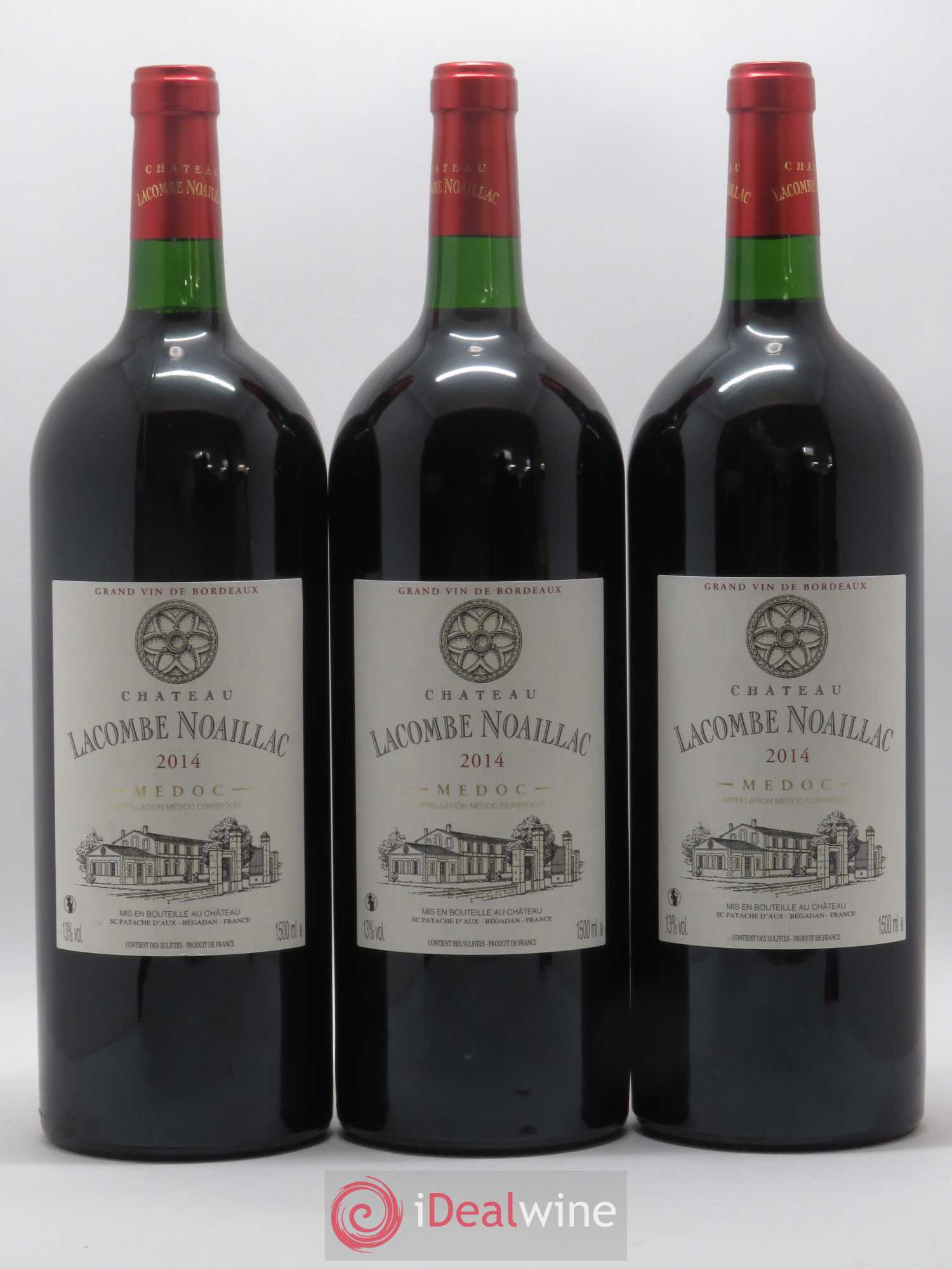 Médoc Château Lacombe Noillac 2014 - Posten von 3 Magnum - 0