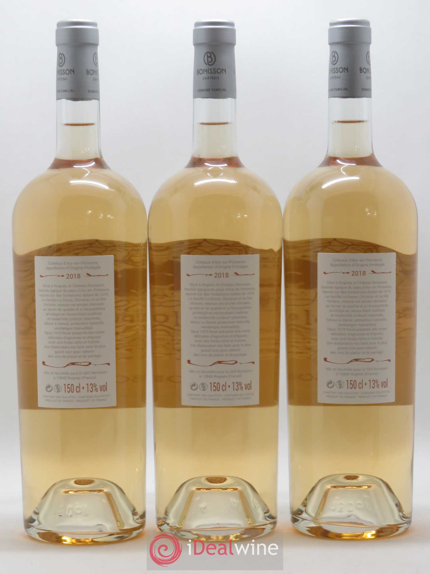 Divers Coteaux d'Aix-en-Provence Cuvée Opus 1619 Château Bonisson 2018 - Posten von 3 Magnum - 1