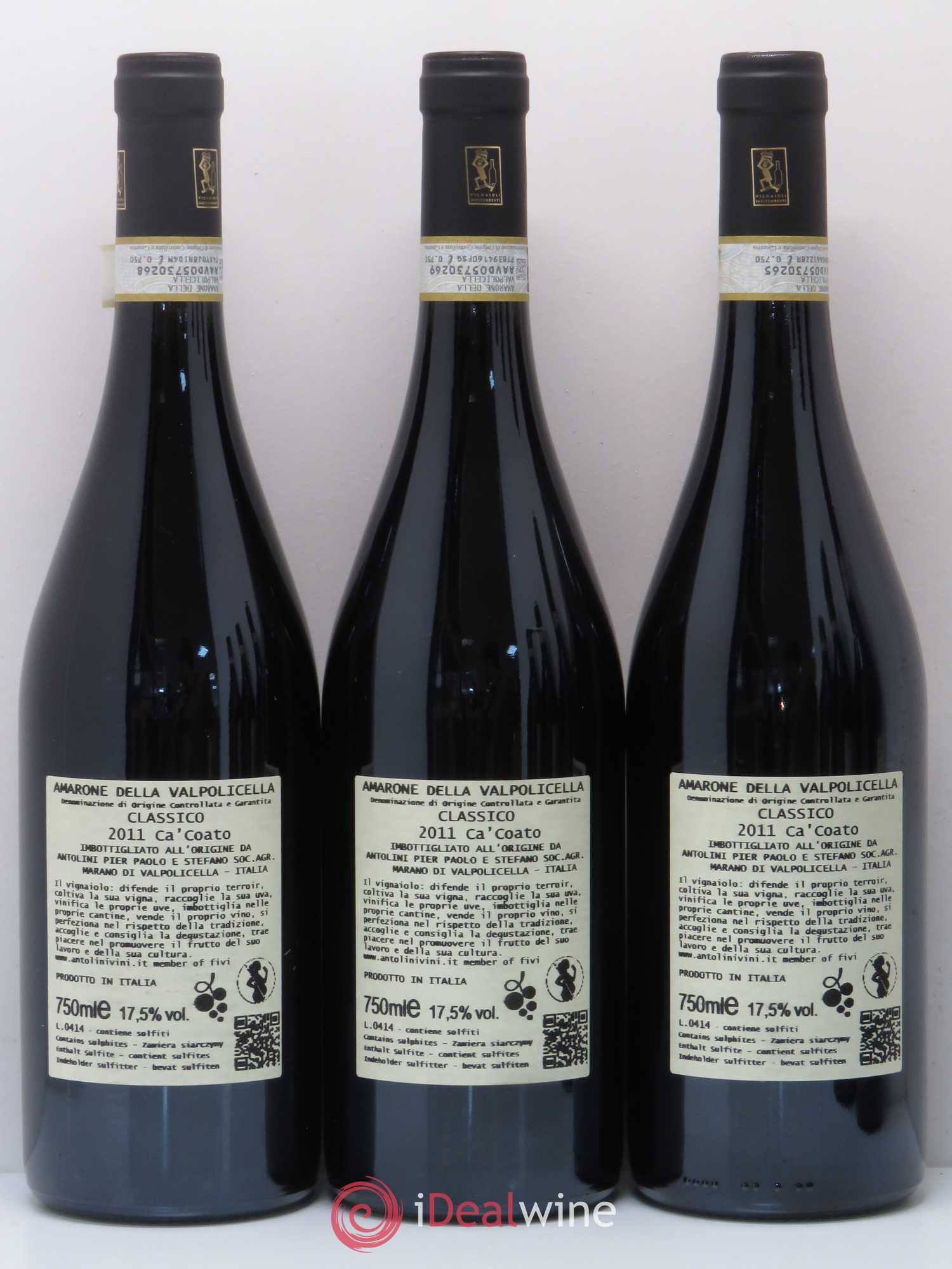 Amarone della Valpolicella DOC Classico Antolini Ca Coato 2011 - Lot de 6 bouteilles - 2
