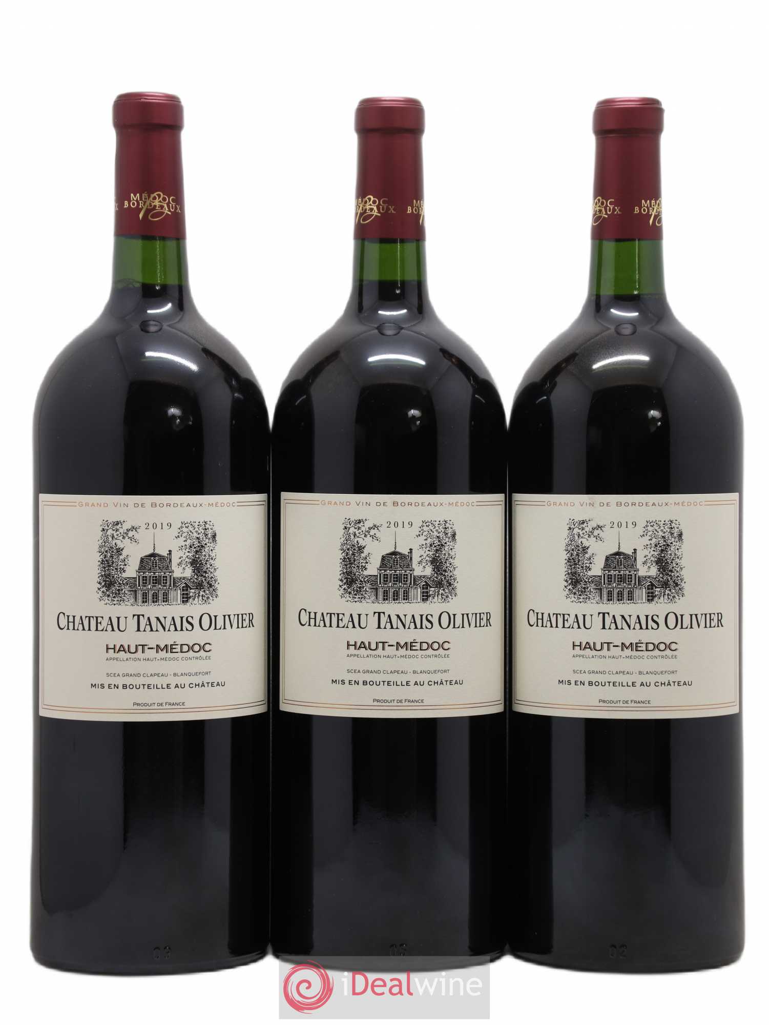 Haut Médoc Château de Tanais Olivier 2019 - Posten von 3 Magnum - 0