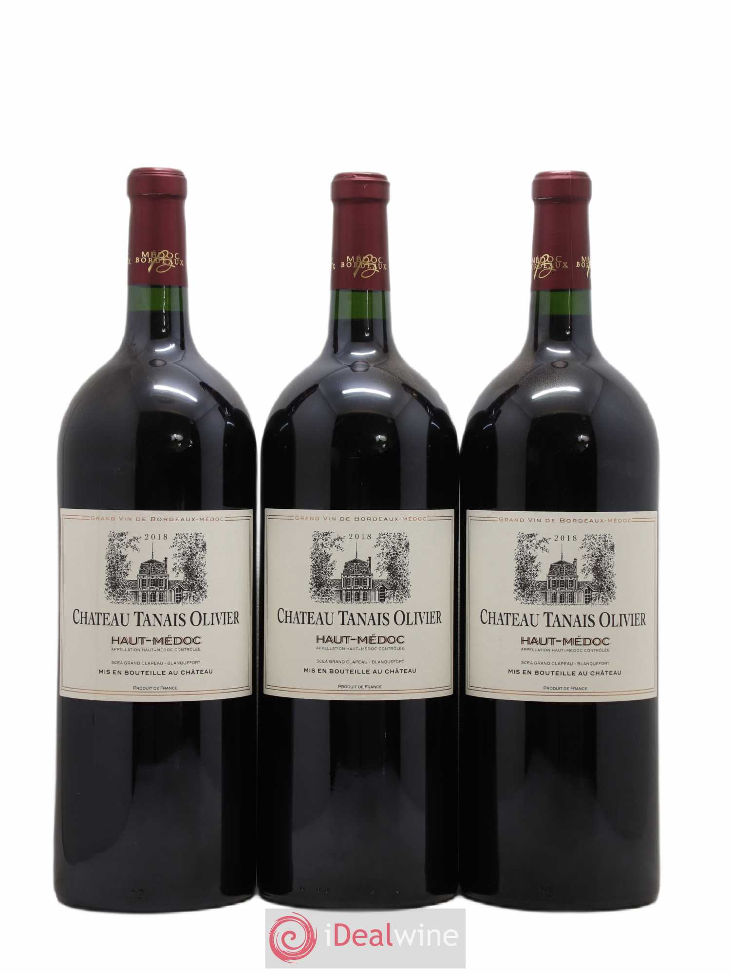 Haut Médoc Château de Tanais Olivier (sans prix de réserve) 2018 - Lot de 6 magnums - 2