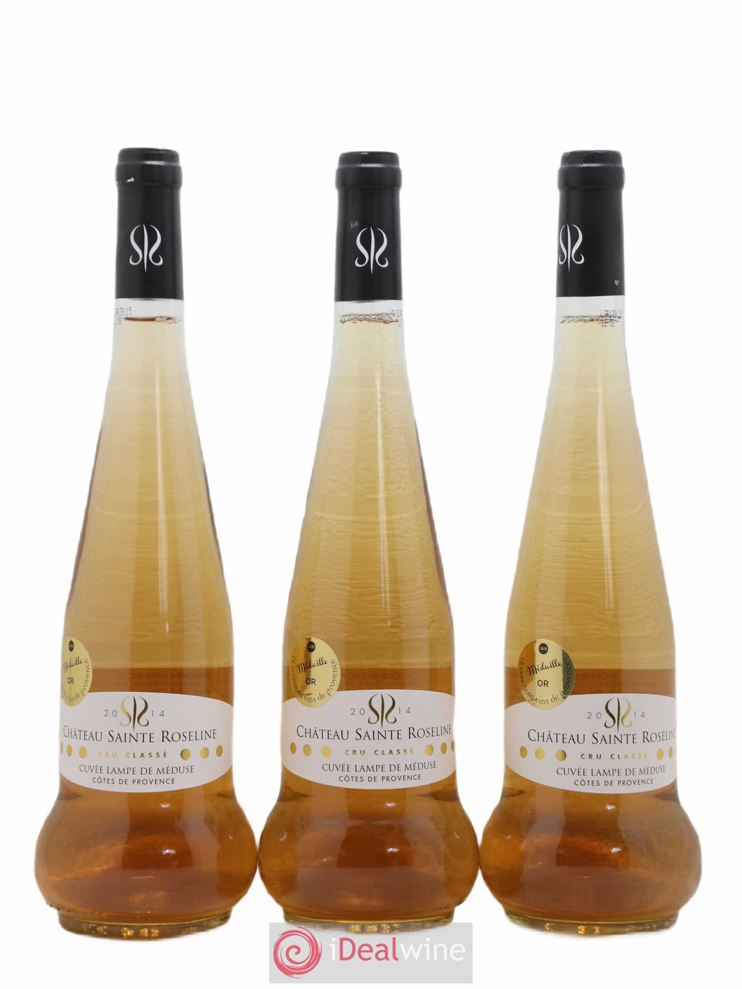 Côtes de Provence Château Sainte Roseline Lampe de Méduse (sans prix de réserve) 2014 - Posten von 3 Flaschen - 0