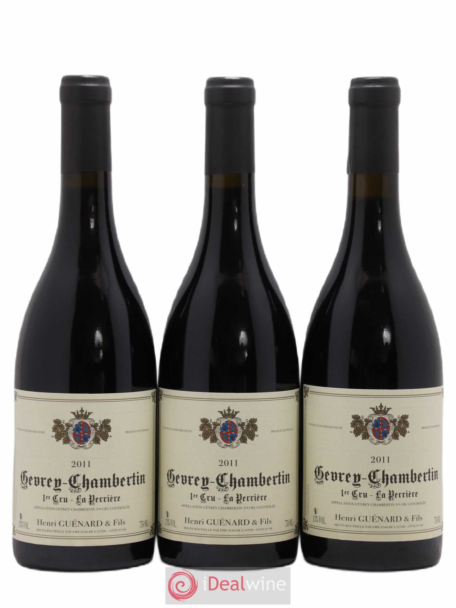 Gevrey-Chambertin 1er Cru La Perriere Henri Guenard 2011 - Posten von 3 Flaschen - 0