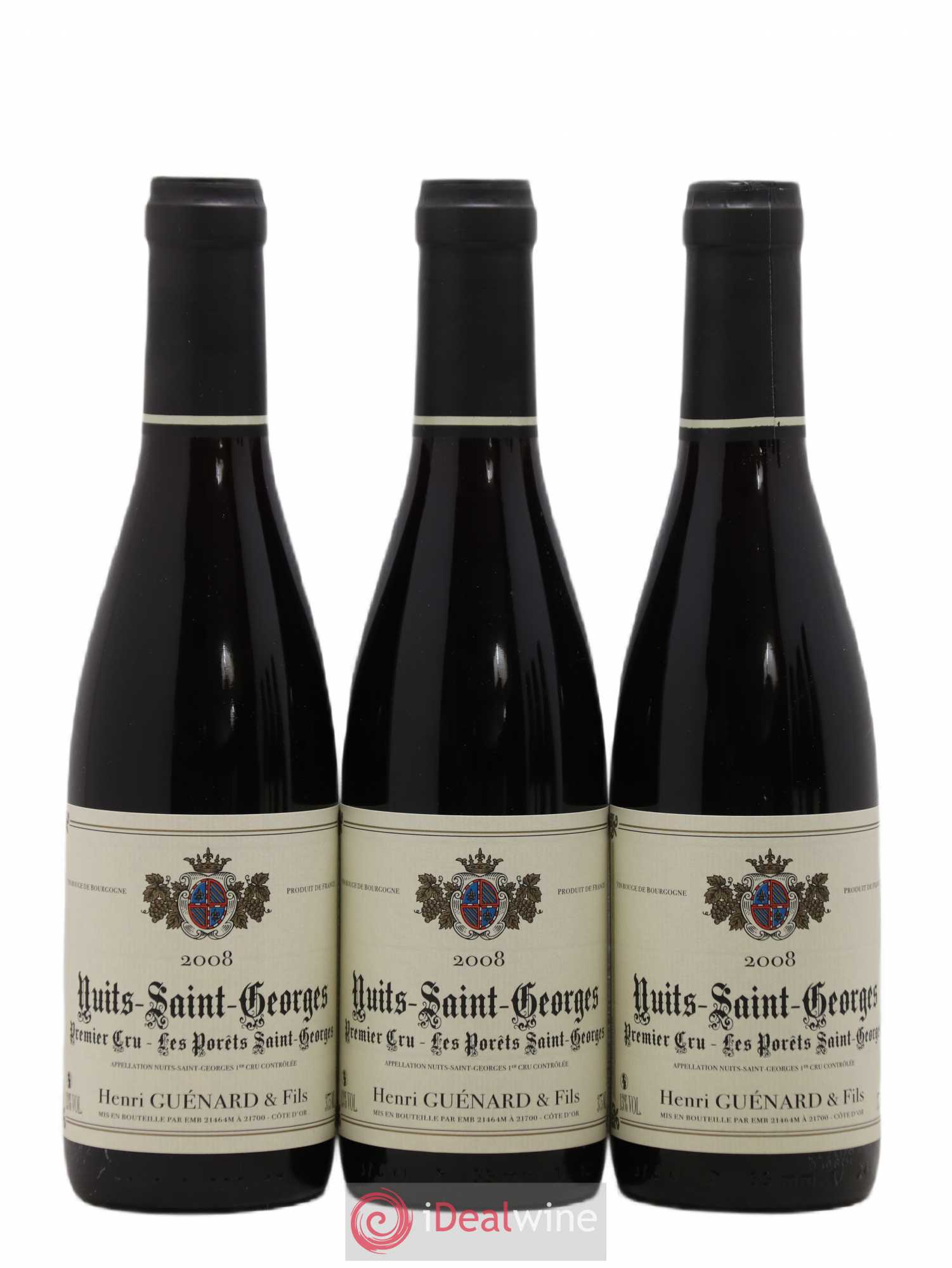Nuits-Saint-Georges 1er Cru Les Porets Saint Georges Henri Guenard 2008 - Lot de 6 demi bouteilles - 1