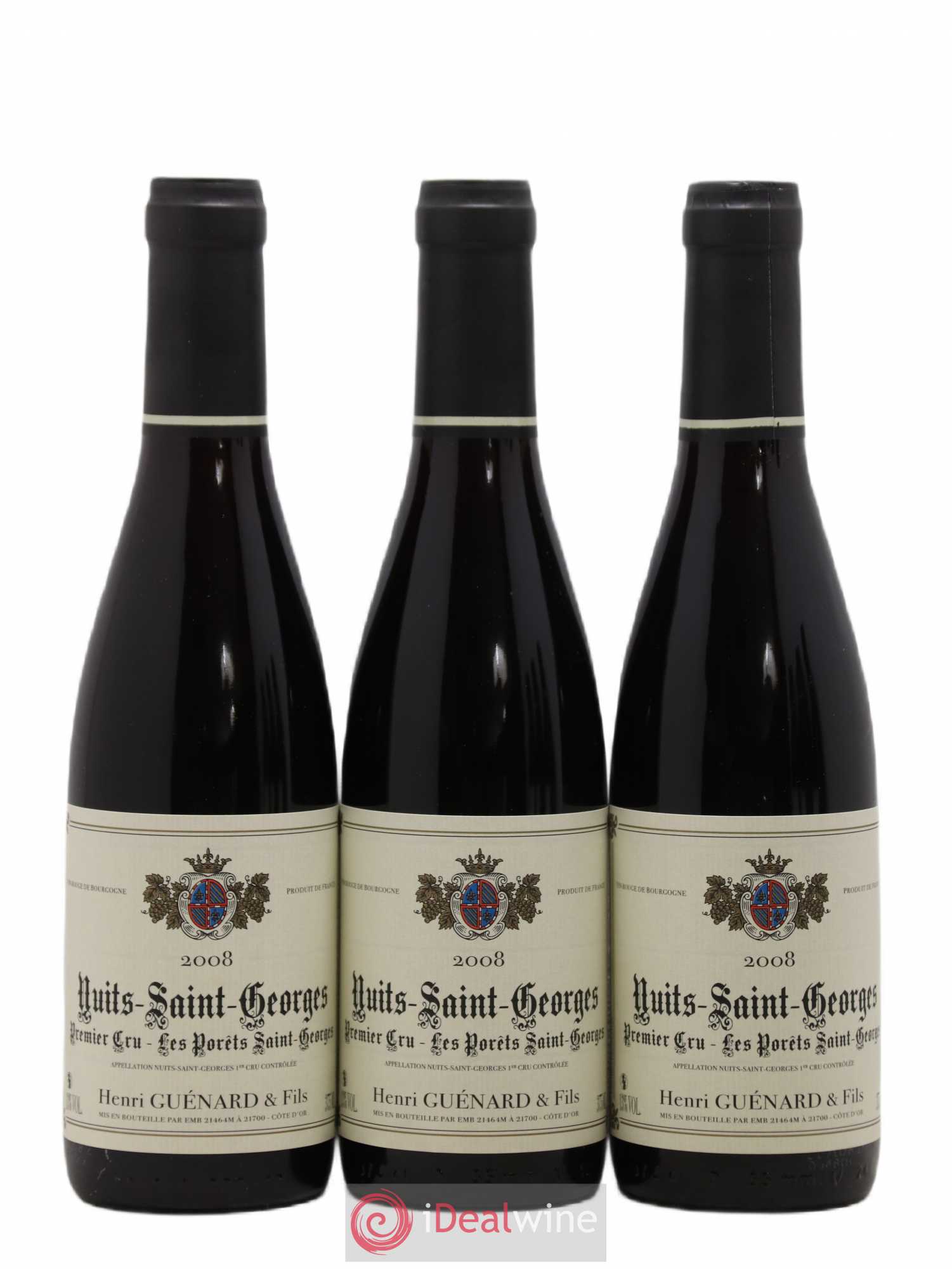 Nuits-Saint-Georges 1er Cru Les Porets Saint Georges Henri Guenard 2008 - Lot de 6 demi bouteilles - 2