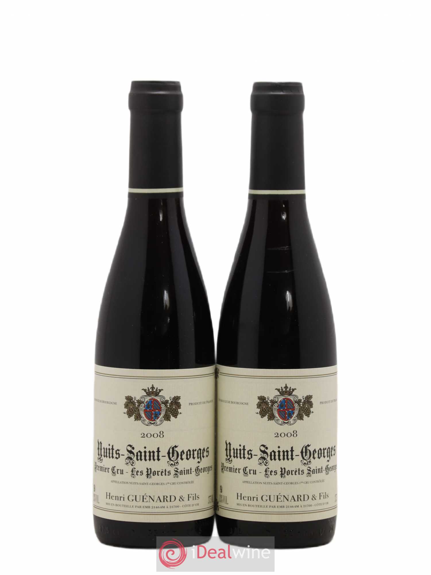 Nuits-Saint-Georges 1er Cru Les Porets Saint Georges Henri Guenard 2008 - Lot de 2 demi bouteilles - 0