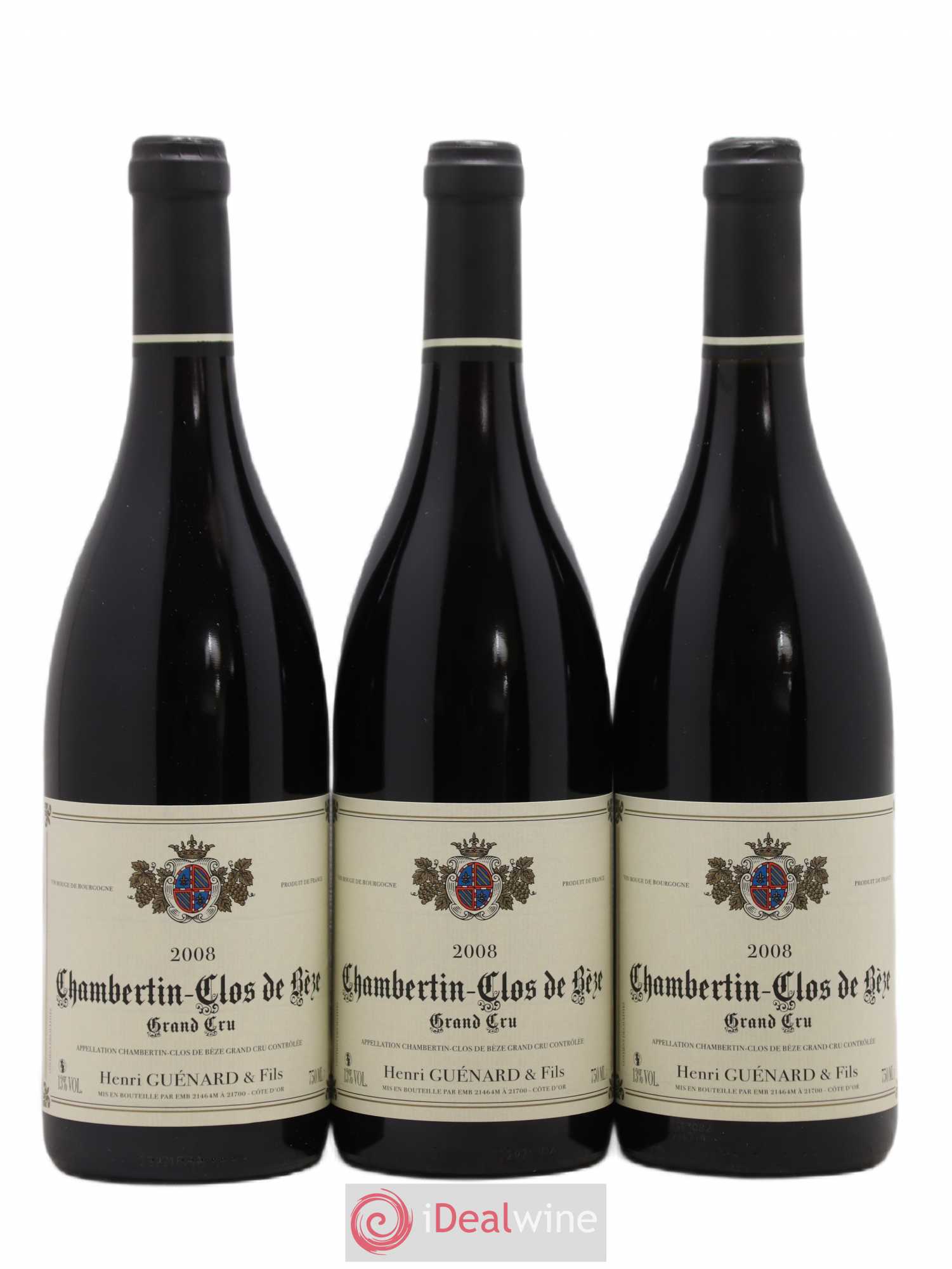Chambertin Clos de Bèze Grand Cru Henri Guenard 2008 - Lot de 3 bouteilles - 0