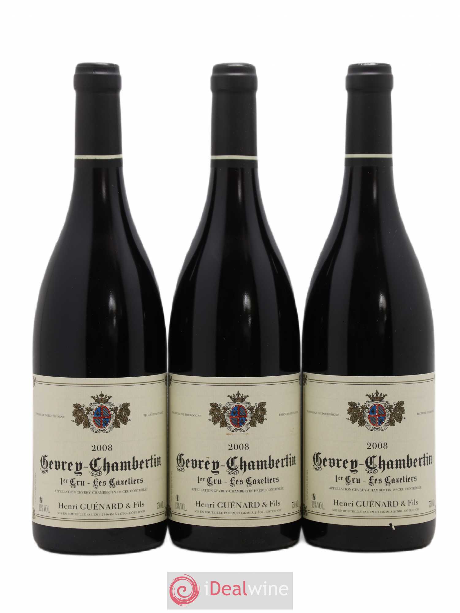 Gevrey-Chambertin 1er Cru Les Cazetiers Henri Guenard 2008 - Posten von 6 Flaschen - 1