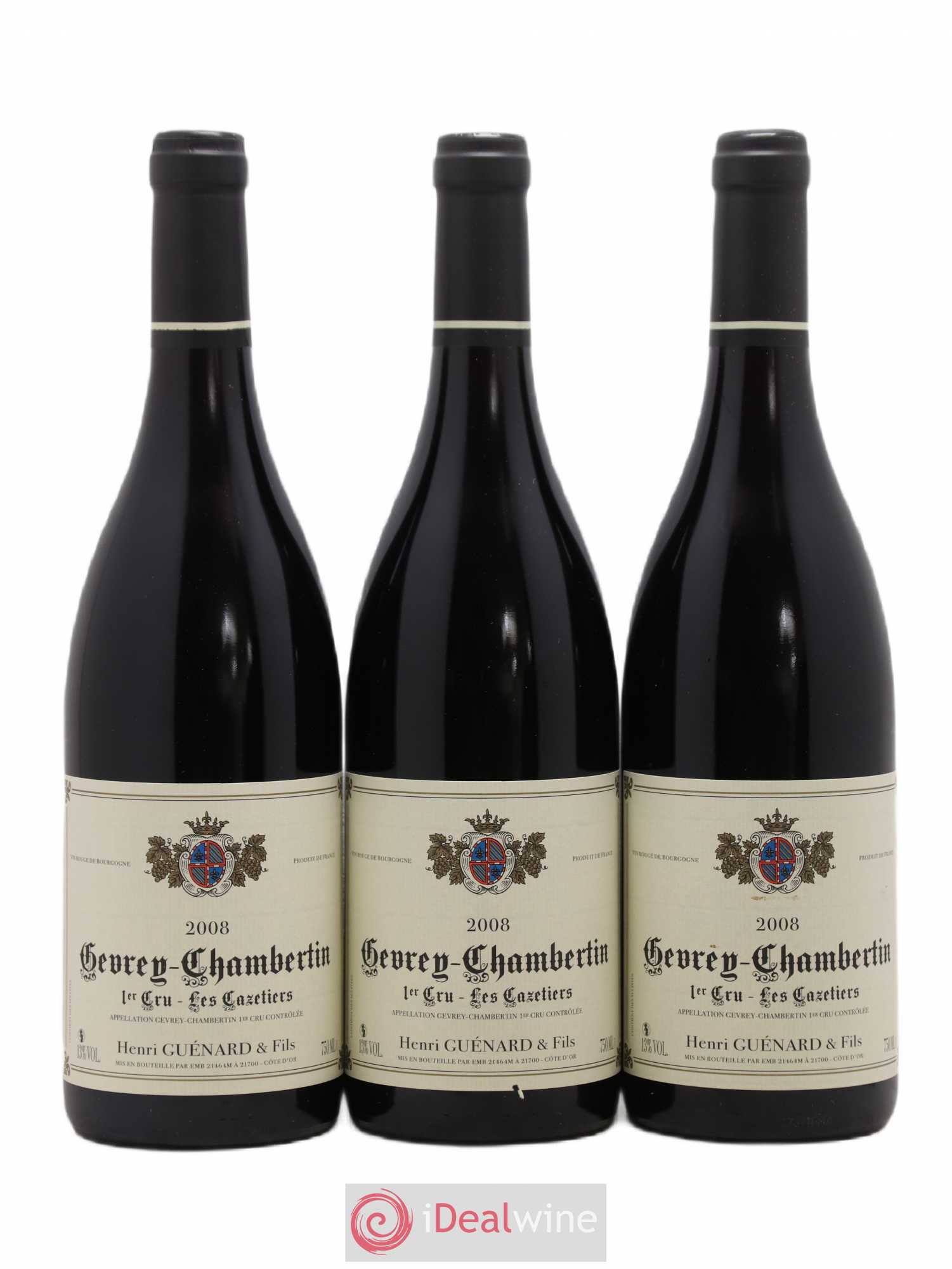 Gevrey-Chambertin 1er Cru Les Cazetiers Henri Guenard 2008 - Posten von 6 Flaschen - 2