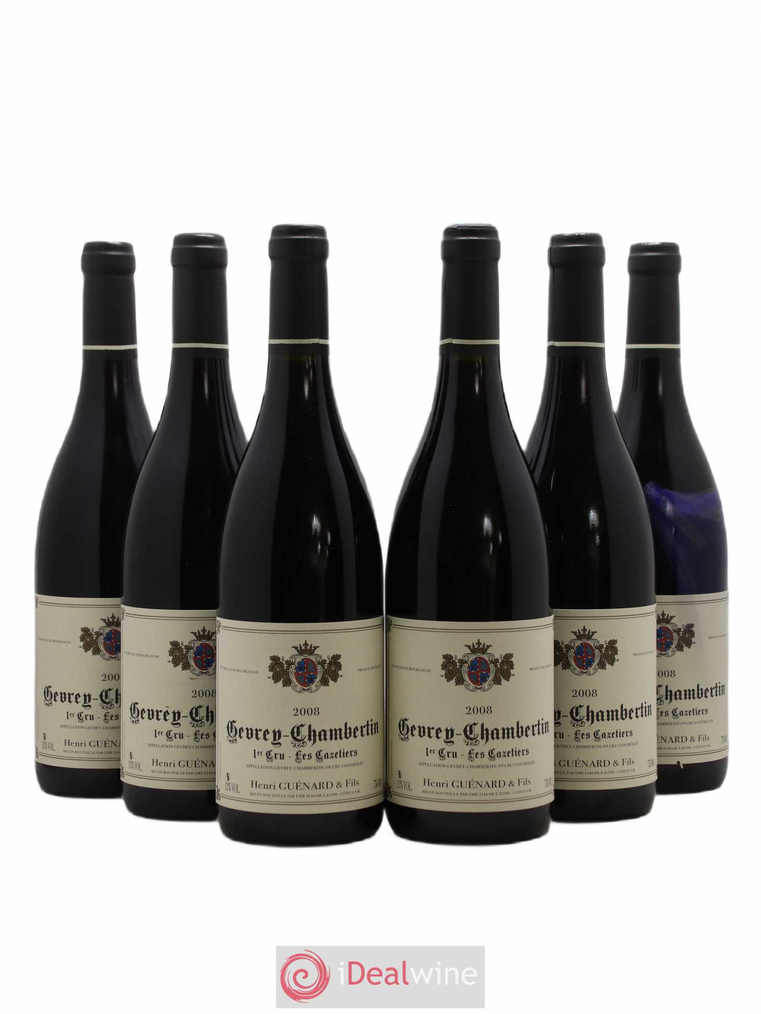Gevrey-Chambertin 1er Cru Les Cazetiers Henri Guenard 2008 - Posten von 6 Flaschen - 0