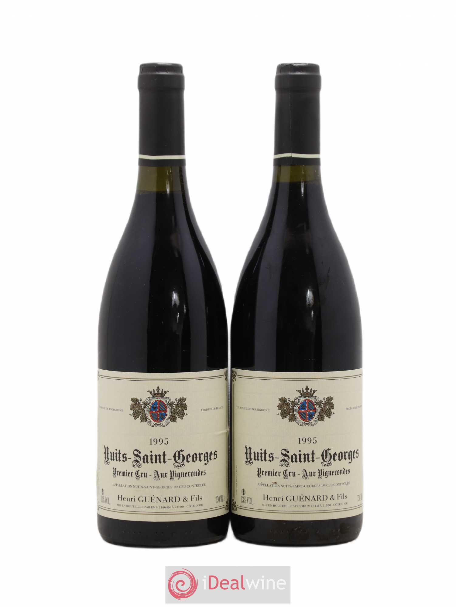 Nuits-Saint-Georges 1er Cru Aux Vignerodes Henri Guenard 1995 - Lot de 2 bouteilles - 0