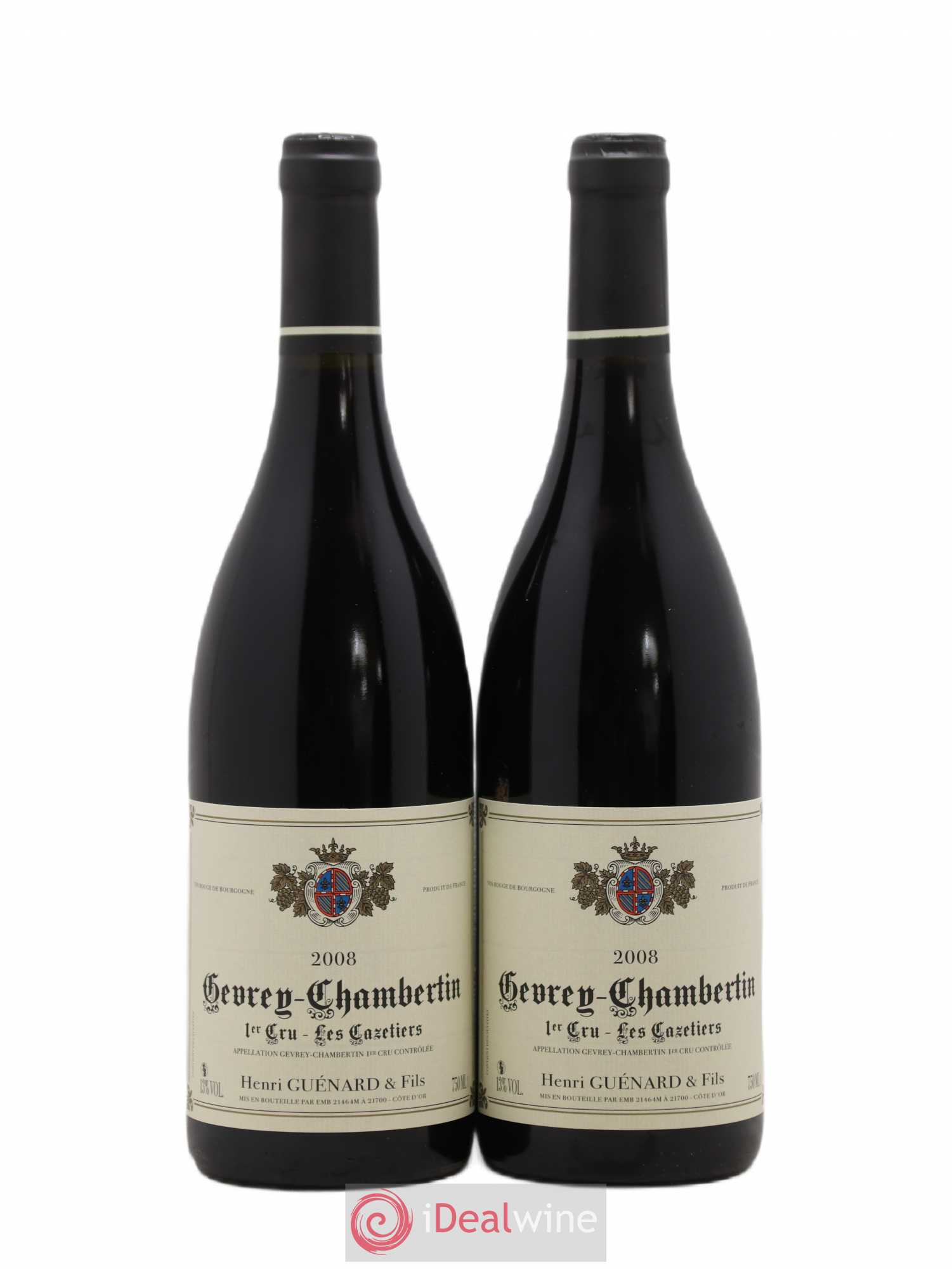 Gevrey-Chambertin 1er Cru Les Cazetiers Henri Guenard 2008 - Posten von 2 Flaschen - 0