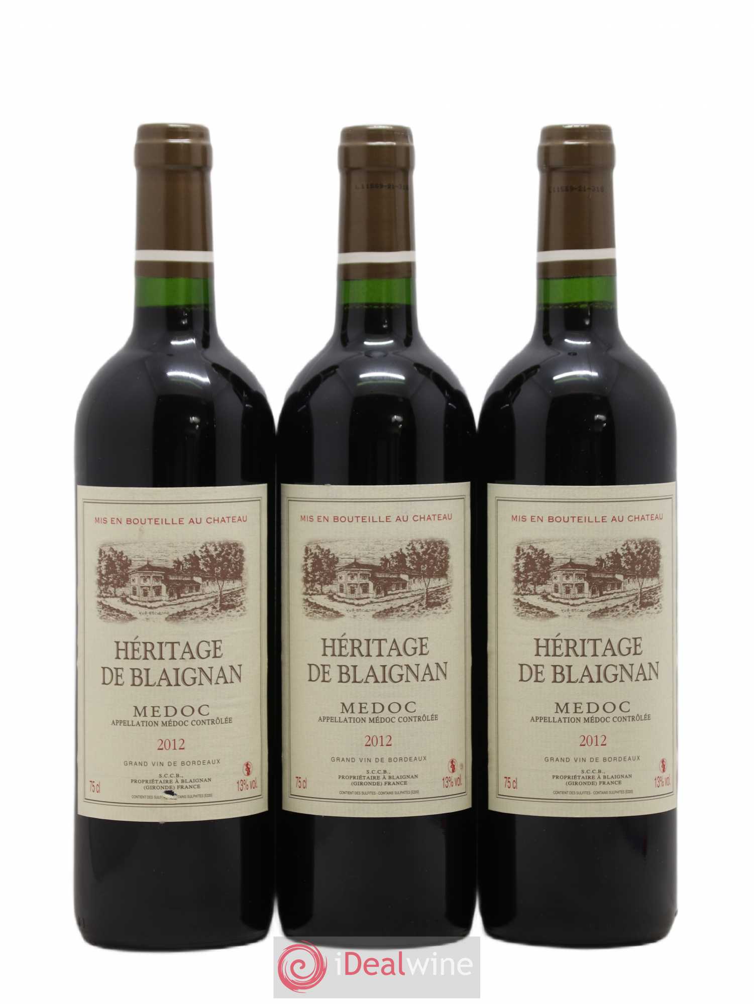 Médoc Chateau Heritage de Blaignan (sans prix de réserve) 2012 - Posten von 12 Flaschen - 3