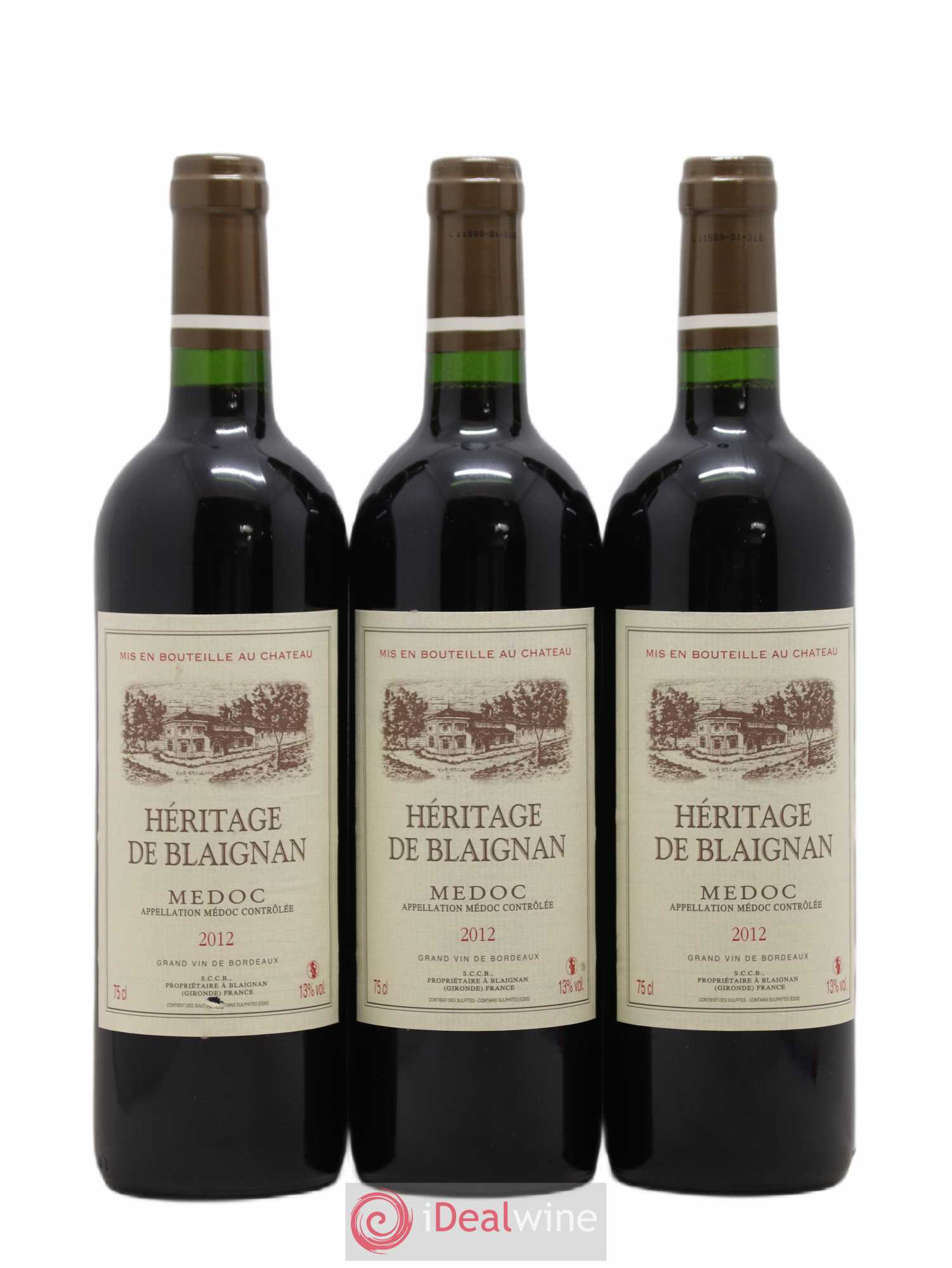Médoc Chateau Heritage de Blaignan (sans prix de réserve) 2012 - Posten von 12 Flaschen - 4