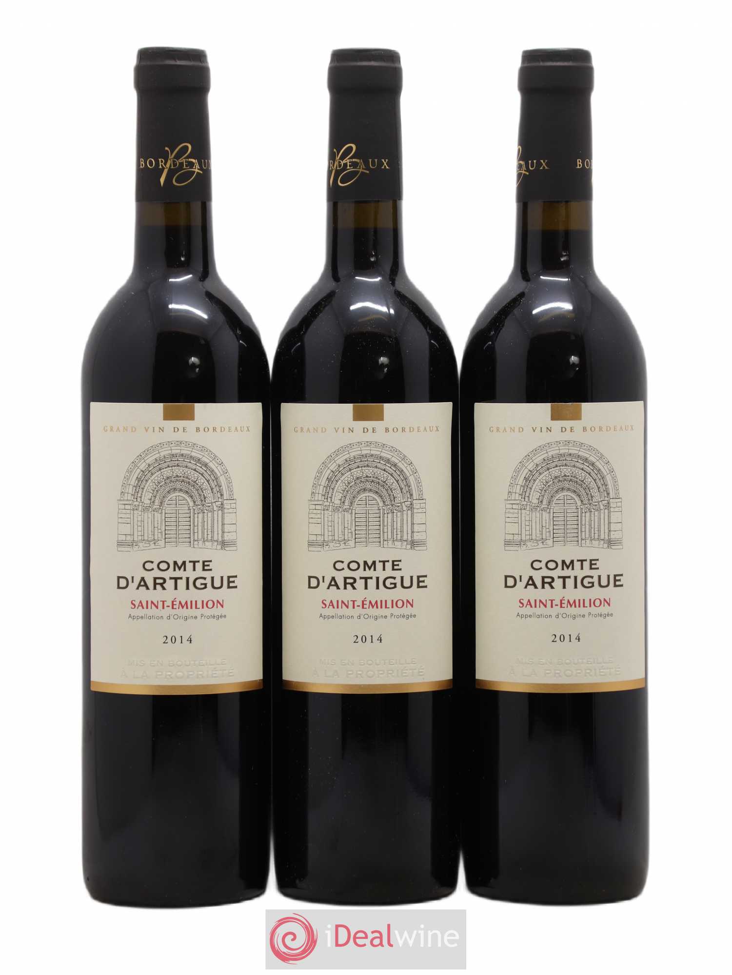 Saint-Émilion Chateau Comte d'Artigues 2014 - Posten von 6 Flaschen - 1