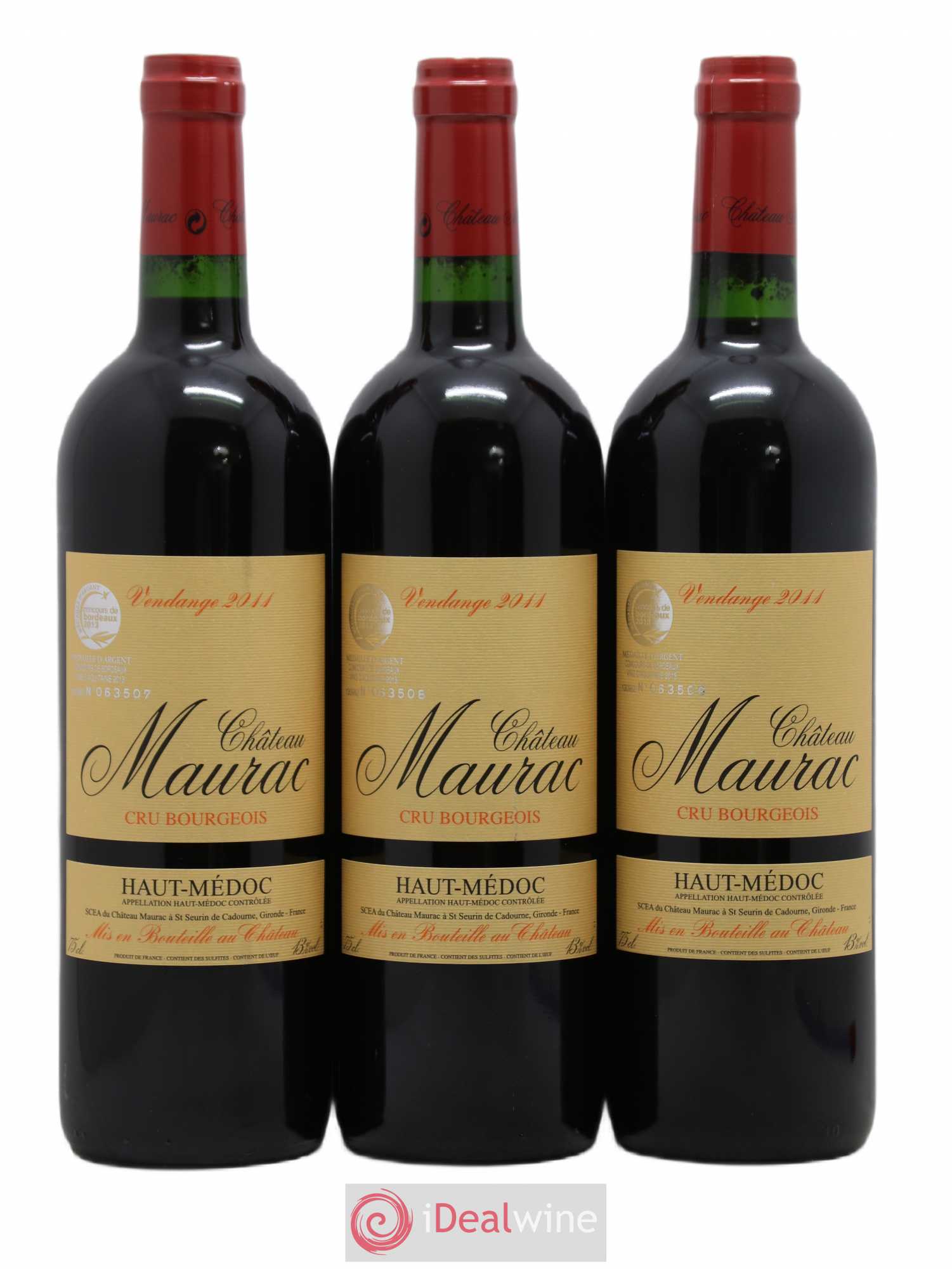 Haut Médoc Chateau Maurac Cru Bourgeois (sans prix de réserve) 2011 - Lot de 6 bouteilles - 1