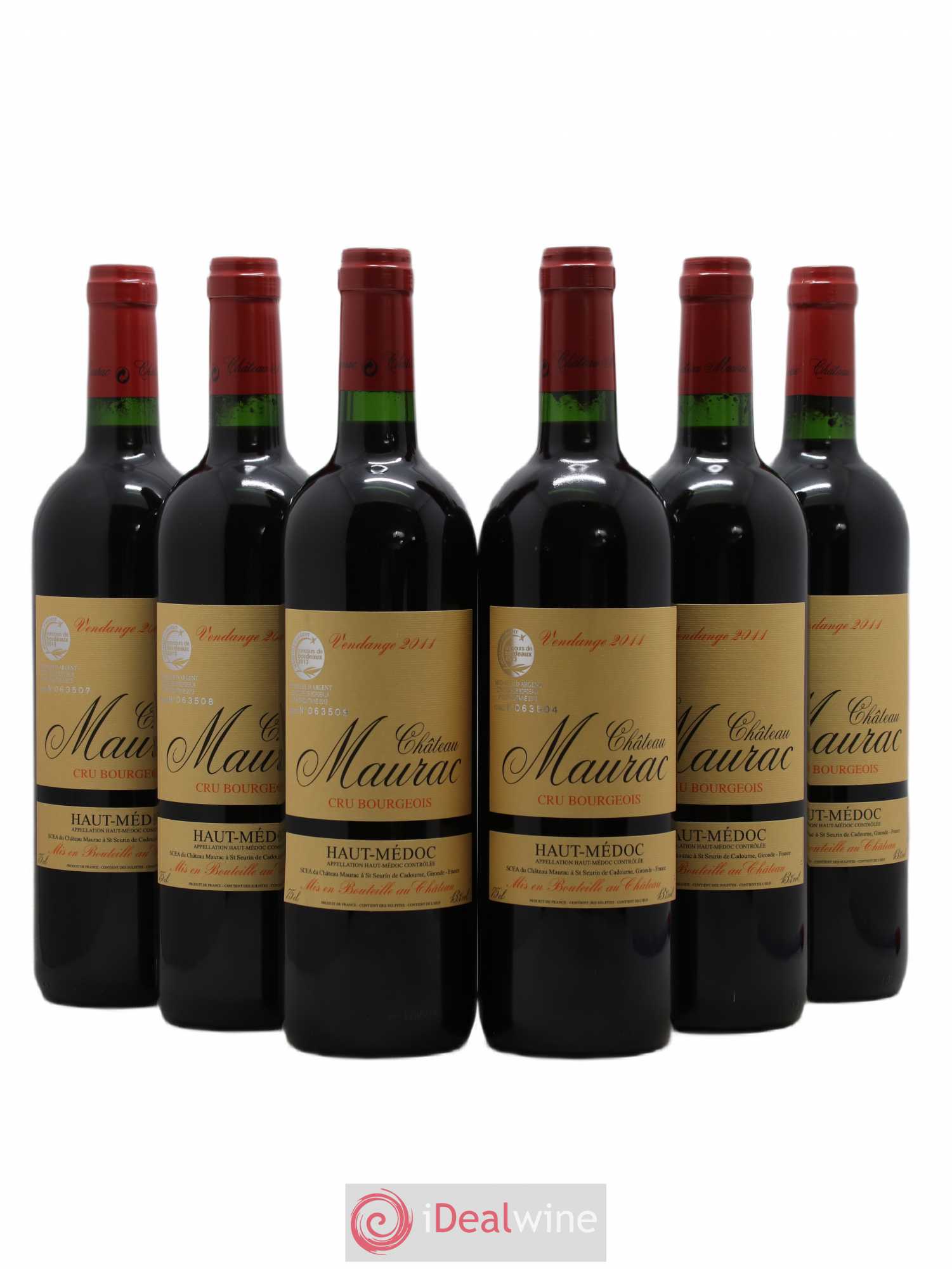 Haut Médoc Chateau Maurac Cru Bourgeois (sans prix de réserve) 2011 - Lot de 6 bouteilles - 0