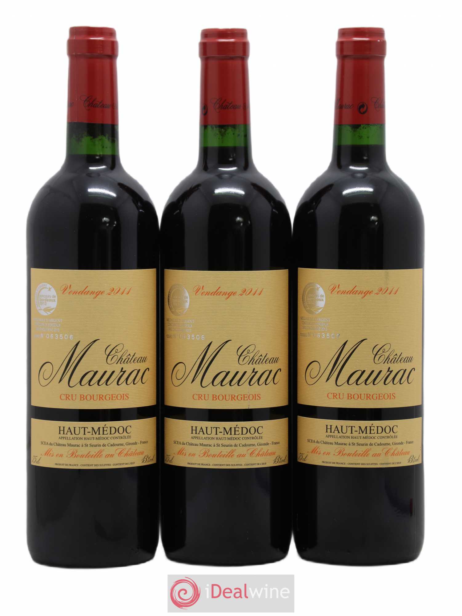 Haut Médoc Chateau Maurac Cru Bourgeois (sans prix de réserve) 2011 - Posten von 6 Flaschen - 2