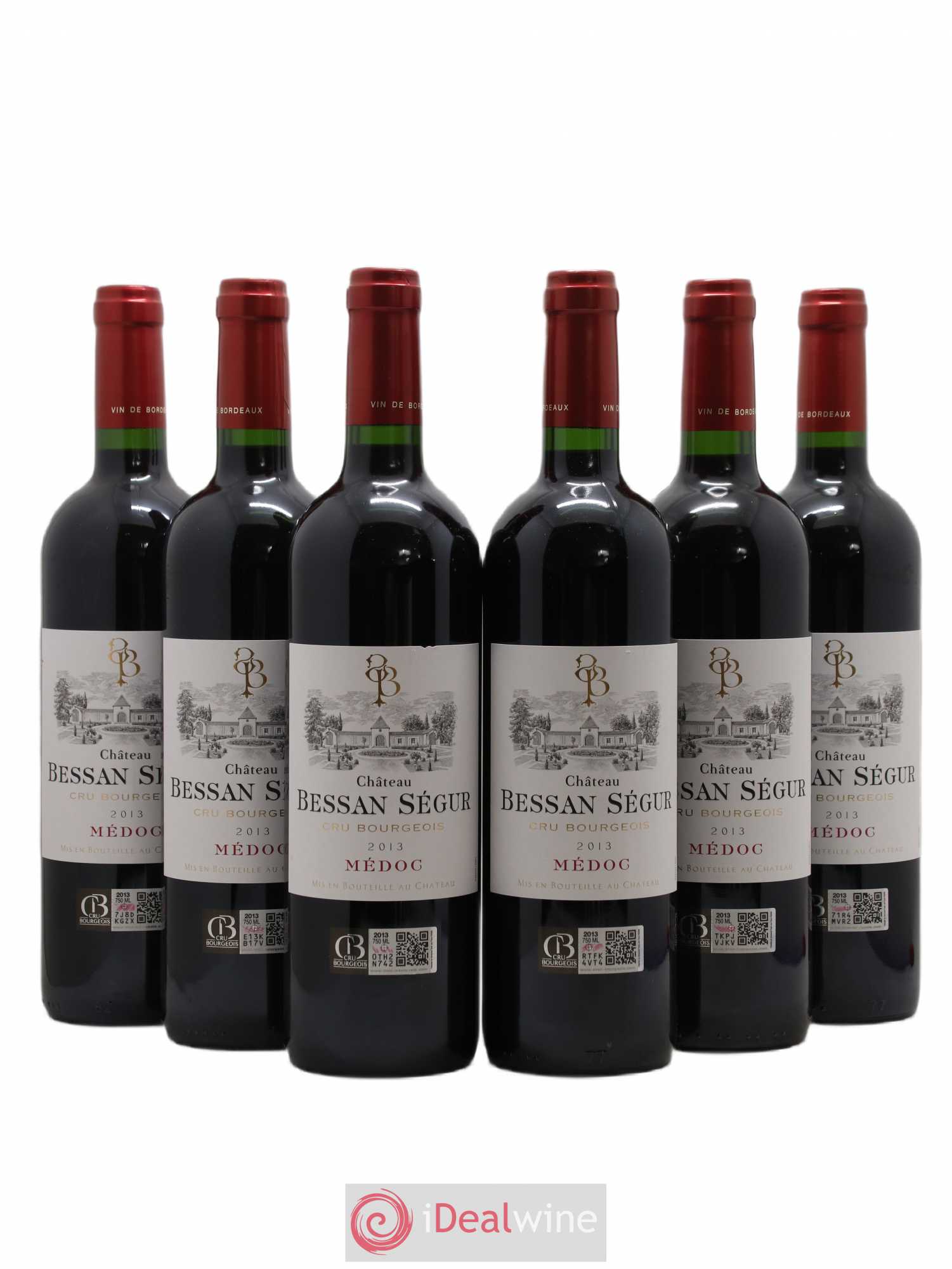 Médoc Bessan Segur Cru Bourgeois (sans prix de réserve) 2013 - Posten von 6 Flaschen - 0