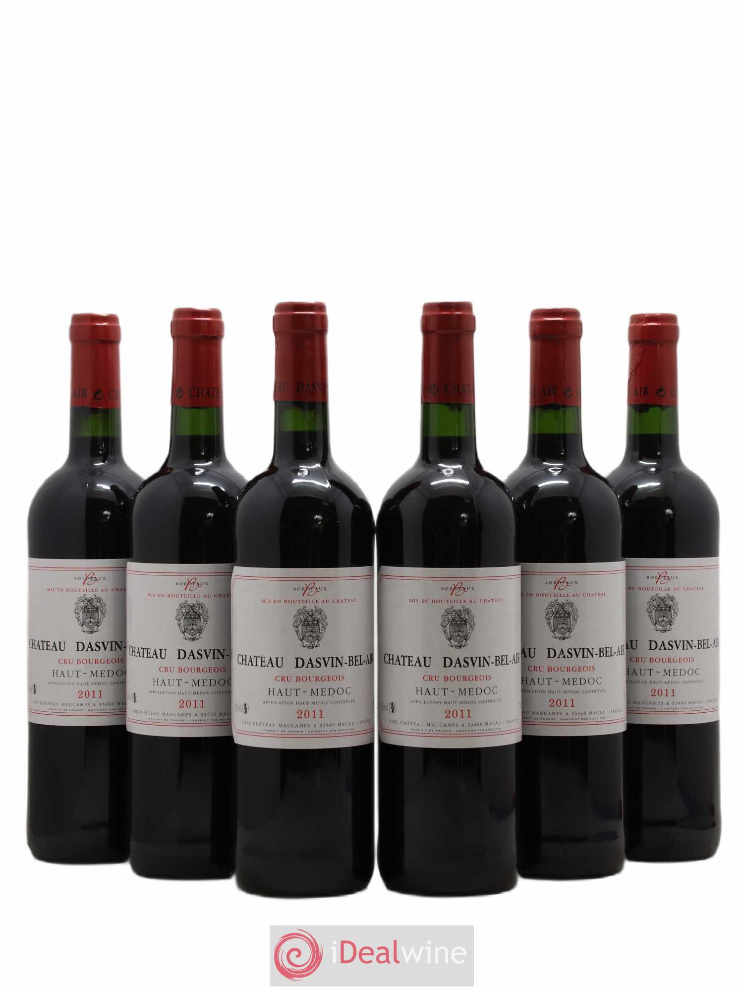 Haut Médoc Chateau Dasvin Bel Air Cru Bourgeois (sans prix de réserve) 2011 - Posten von 6 Flaschen - 0
