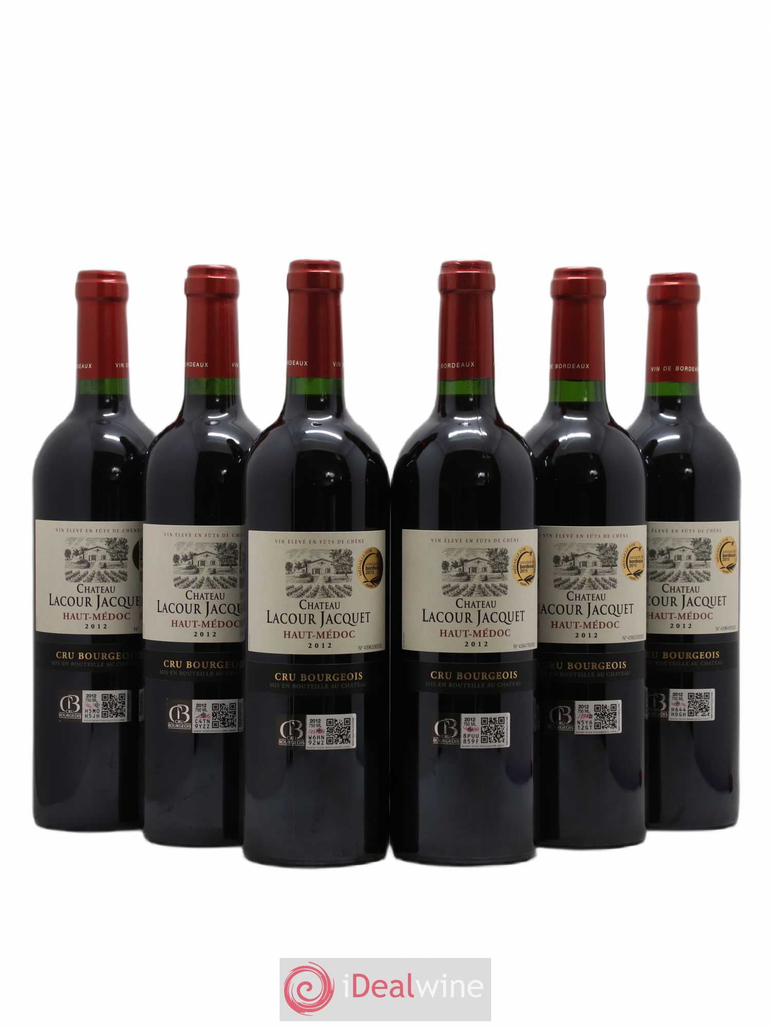 Haut Médoc Château Lacour Jacquet Cru Bourgeois (sans prix de réserve) 2012 - Posten von 6 Flaschen - 0