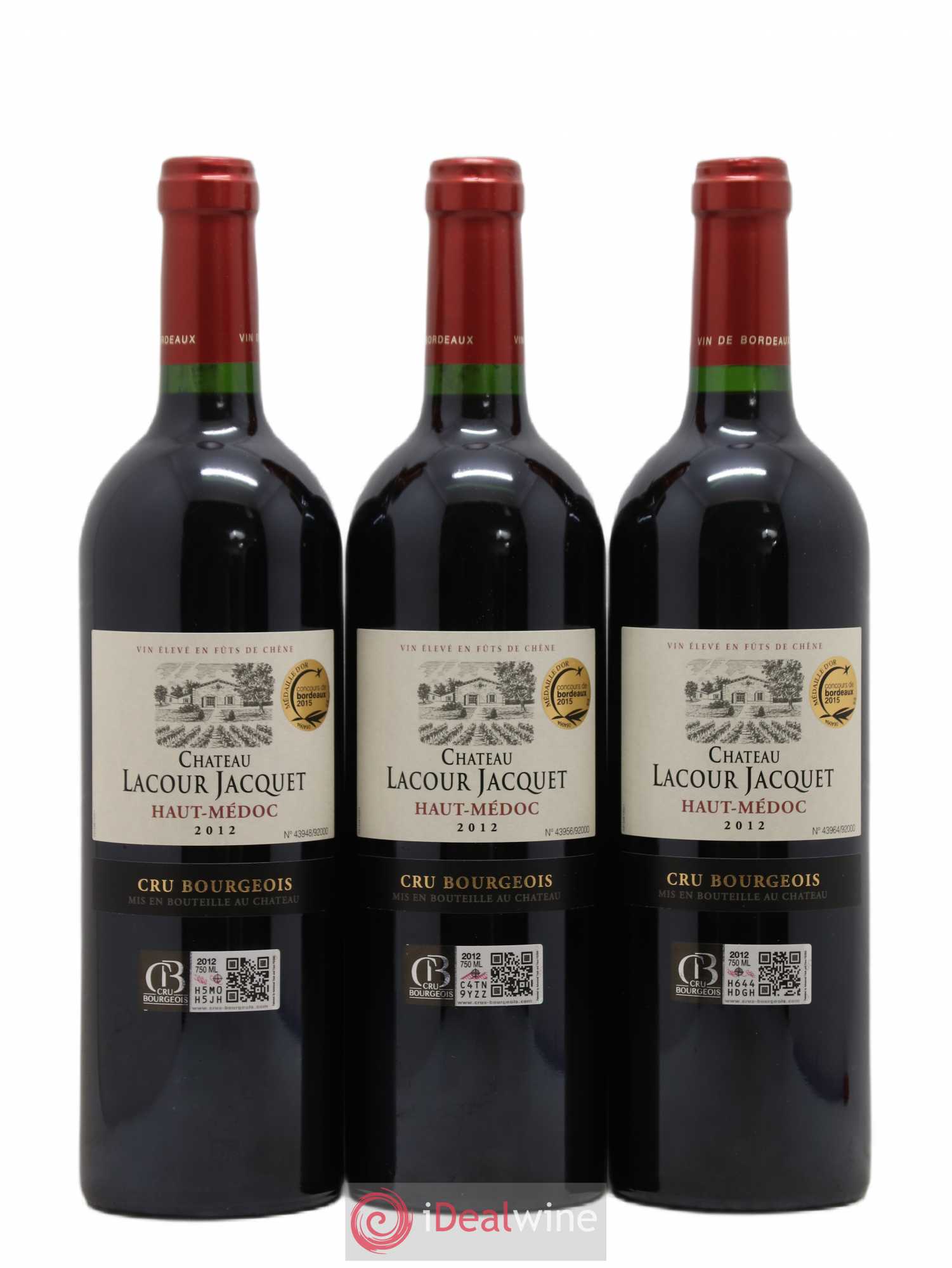 Haut Médoc Château Lacour Jacquet Cru Bourgeois (sans prix de réserve) 2012 - Lot de 6 bouteilles - 1