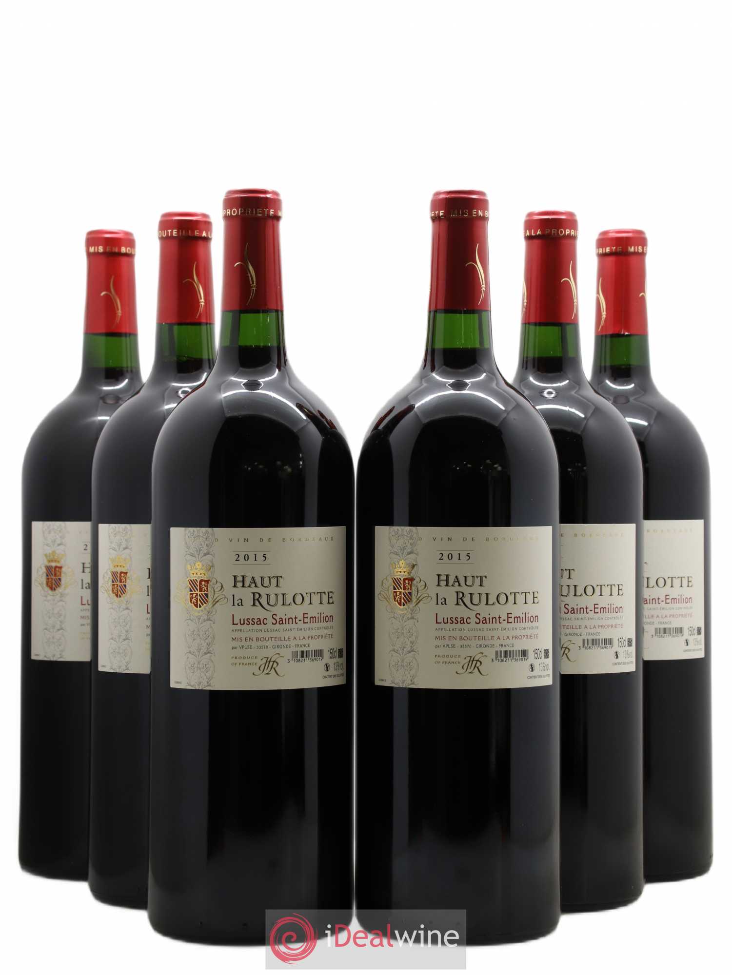 Lussac Saint-Émilion Château Haut La Rulotte (sans prix de réserve) 2015 - Posten von 6 Magnum - 0