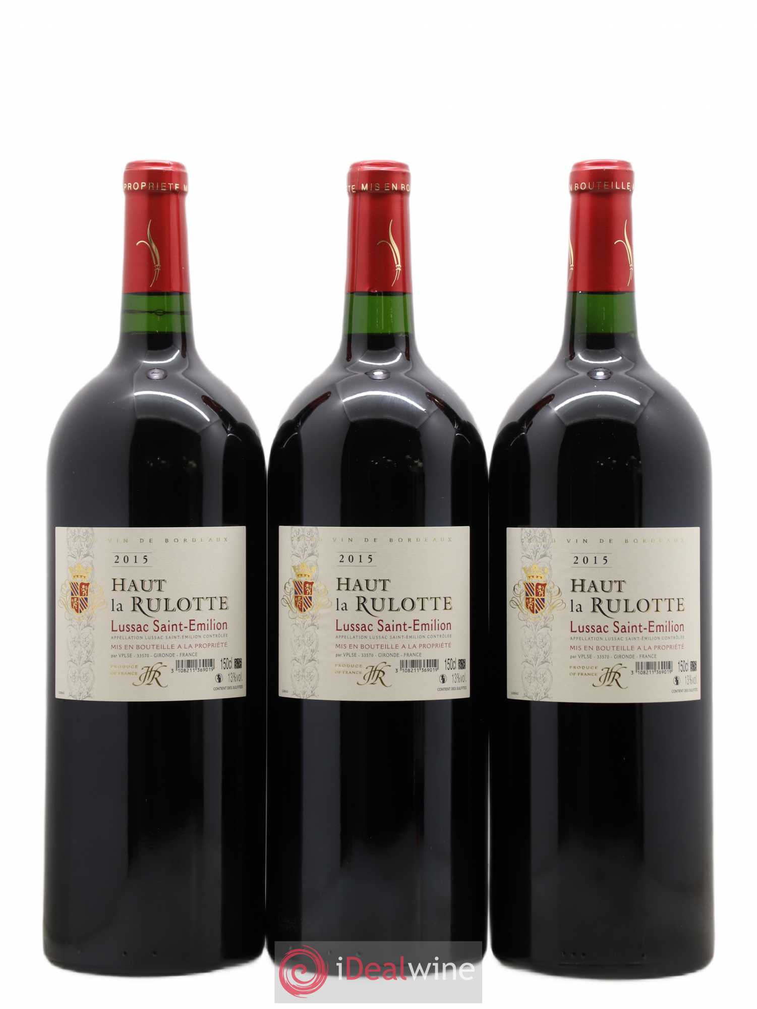 Lussac Saint-Émilion Château Haut La Rulotte (sans prix de réserve) 2015 - Posten von 6 Magnum - 2
