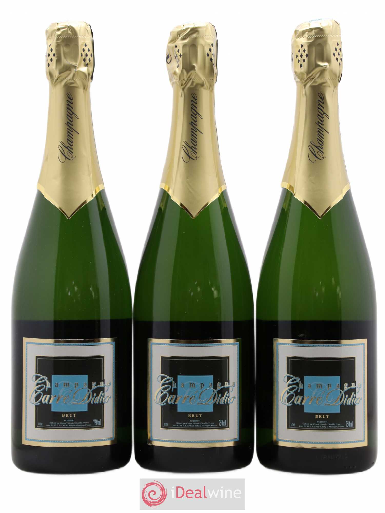 Champagne Lacour Carrée Didier Brut - Lot de 6 bouteilles - 1