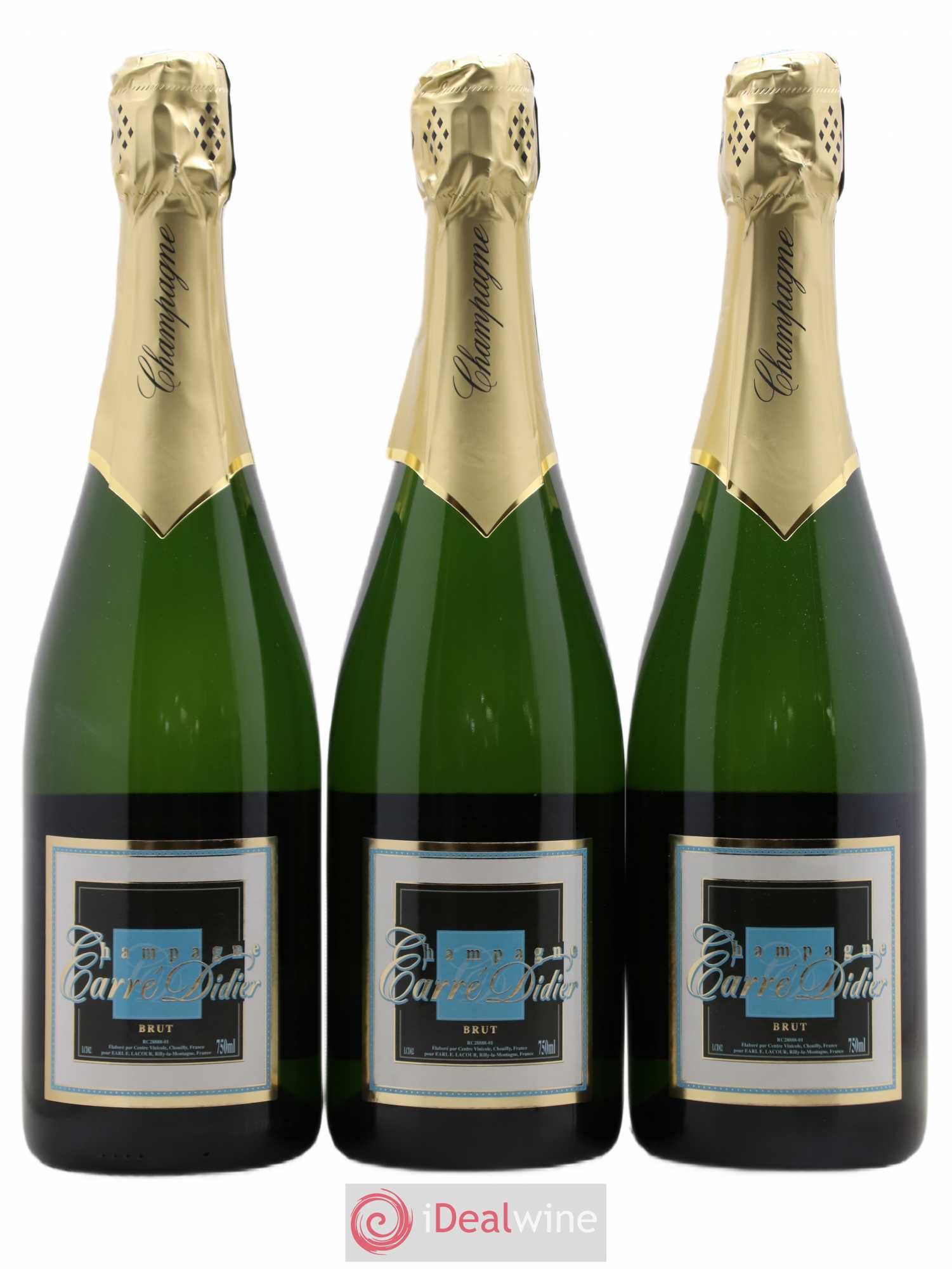 Champagne Lacour Carrée Didier Brut - Posten von 3 Flaschen - 0