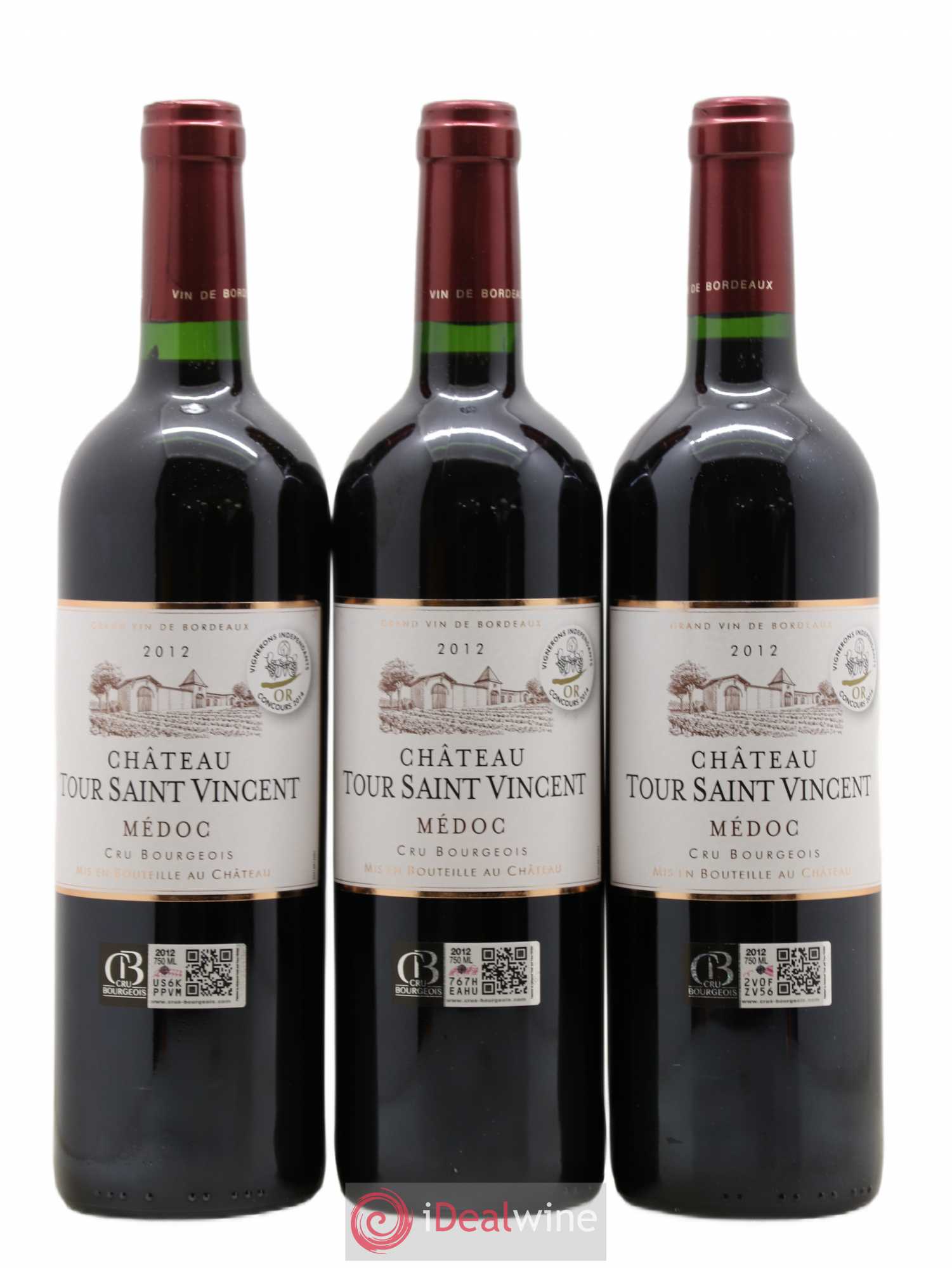 Médoc Château Tour Saint Vincent (no reserve) 2012 - Lot of 6 bottles - 2