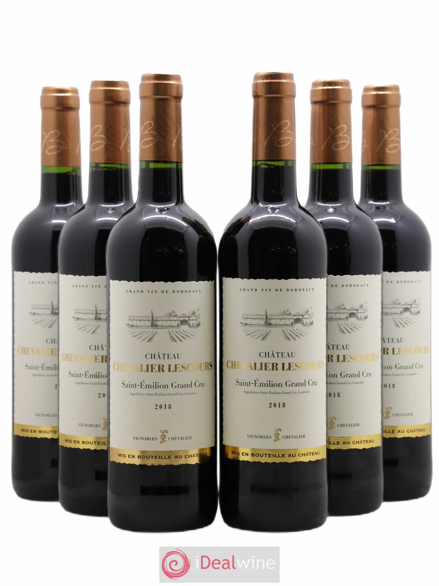 Saint-Émilion Grand Cru Château Chevallier Lescours (sans prix de réserve) 2018 - Posten von 6 Flaschen - 0