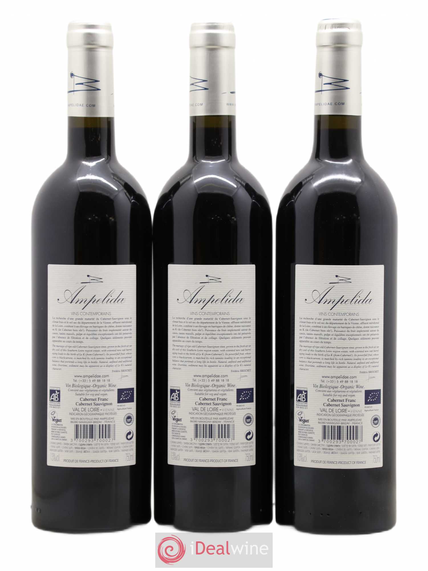 IGP Val de Loire Ampelidae cuvée le K Domaine Lavauguyot (sans prix de réserve) 2014 - Lot de 6 bouteilles - 2