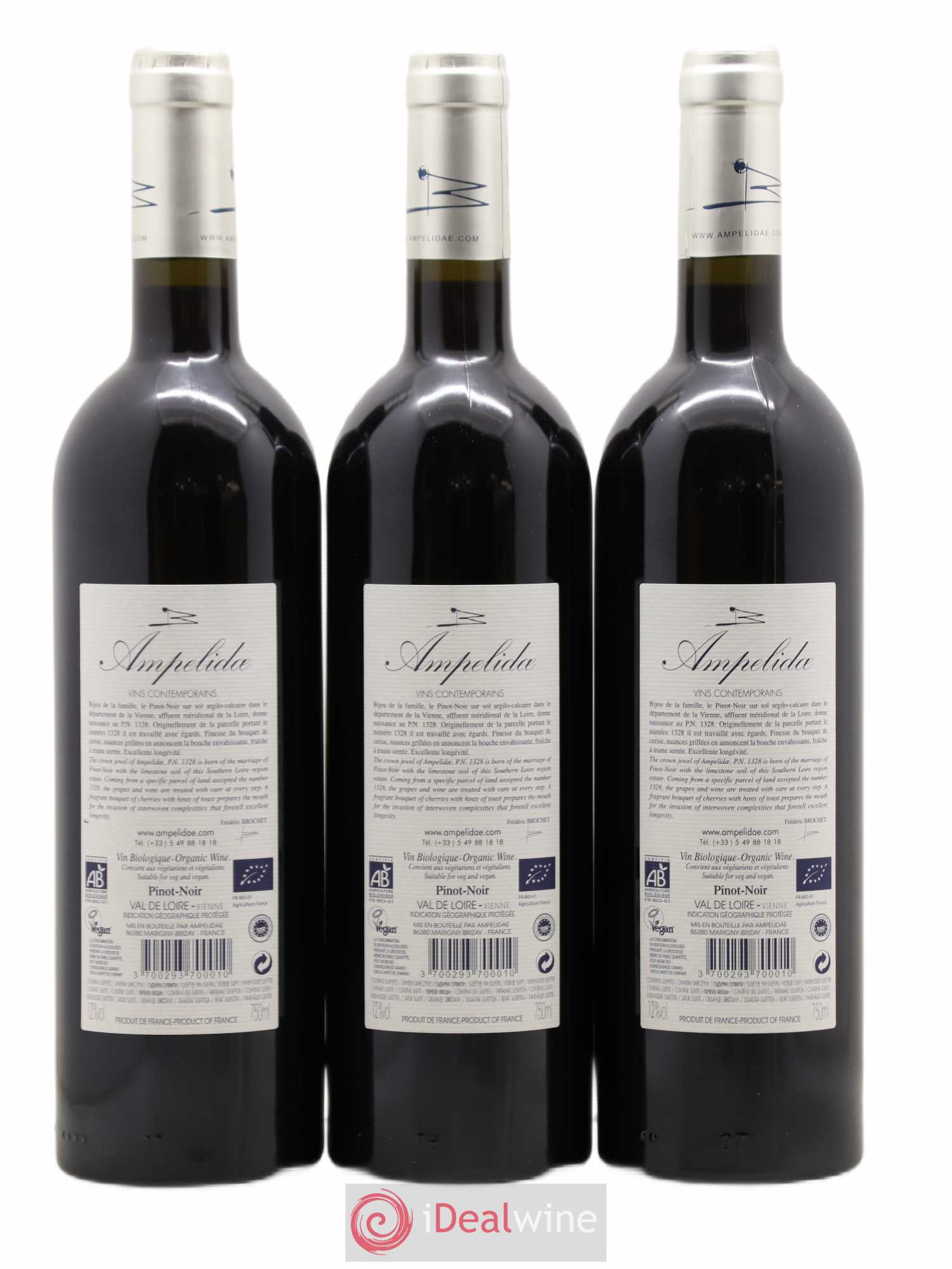 Val de Loire Ampelidae cuvée PN1328 Domaine Lavauguyot (sans prix de réserve) 2014 - Posten von 6 Flaschen - 2