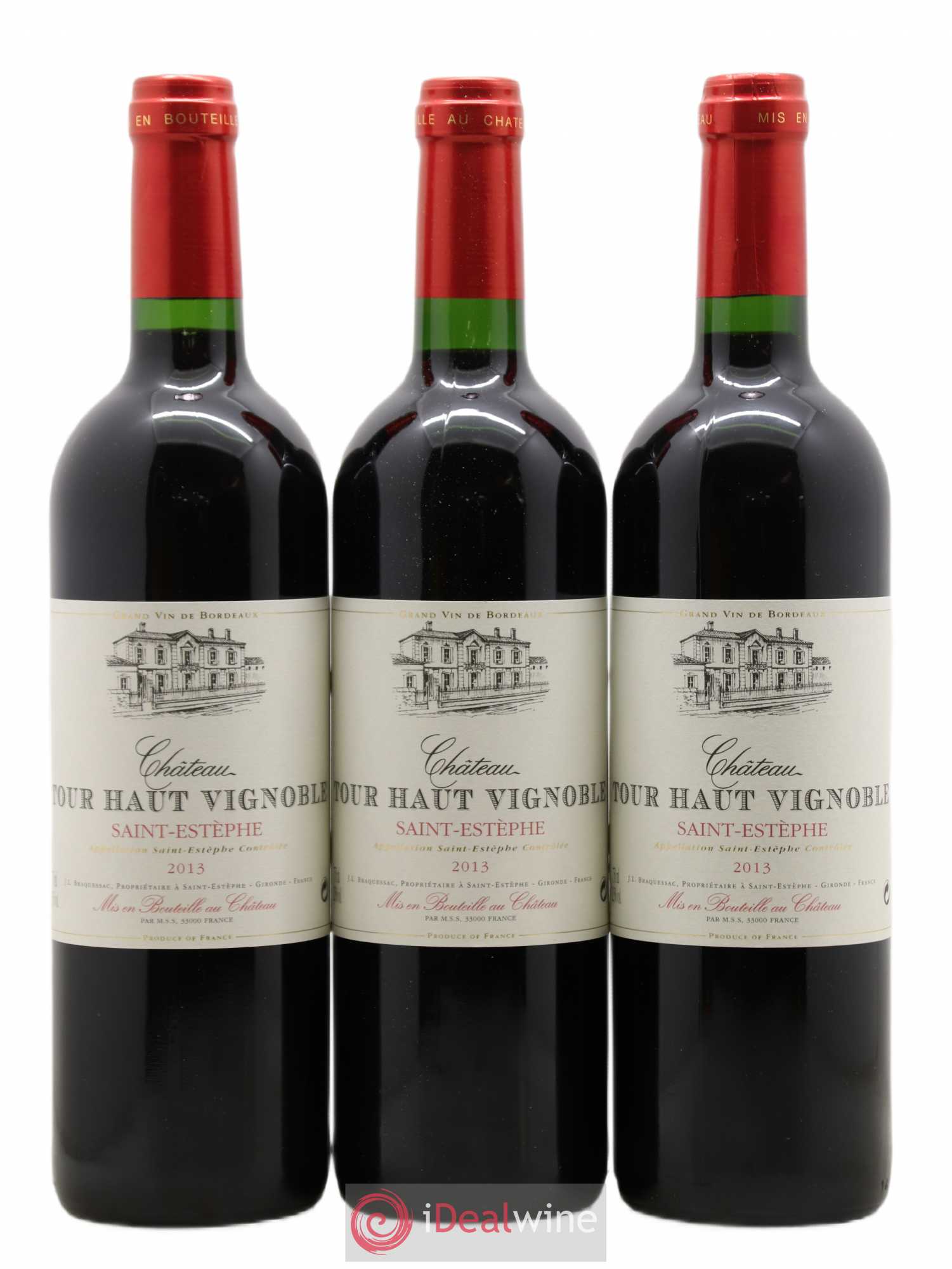 Saint-Estèphe Chateau Tour Haut Vignoble 2013 - Lot de 3 bouteilles - 0
