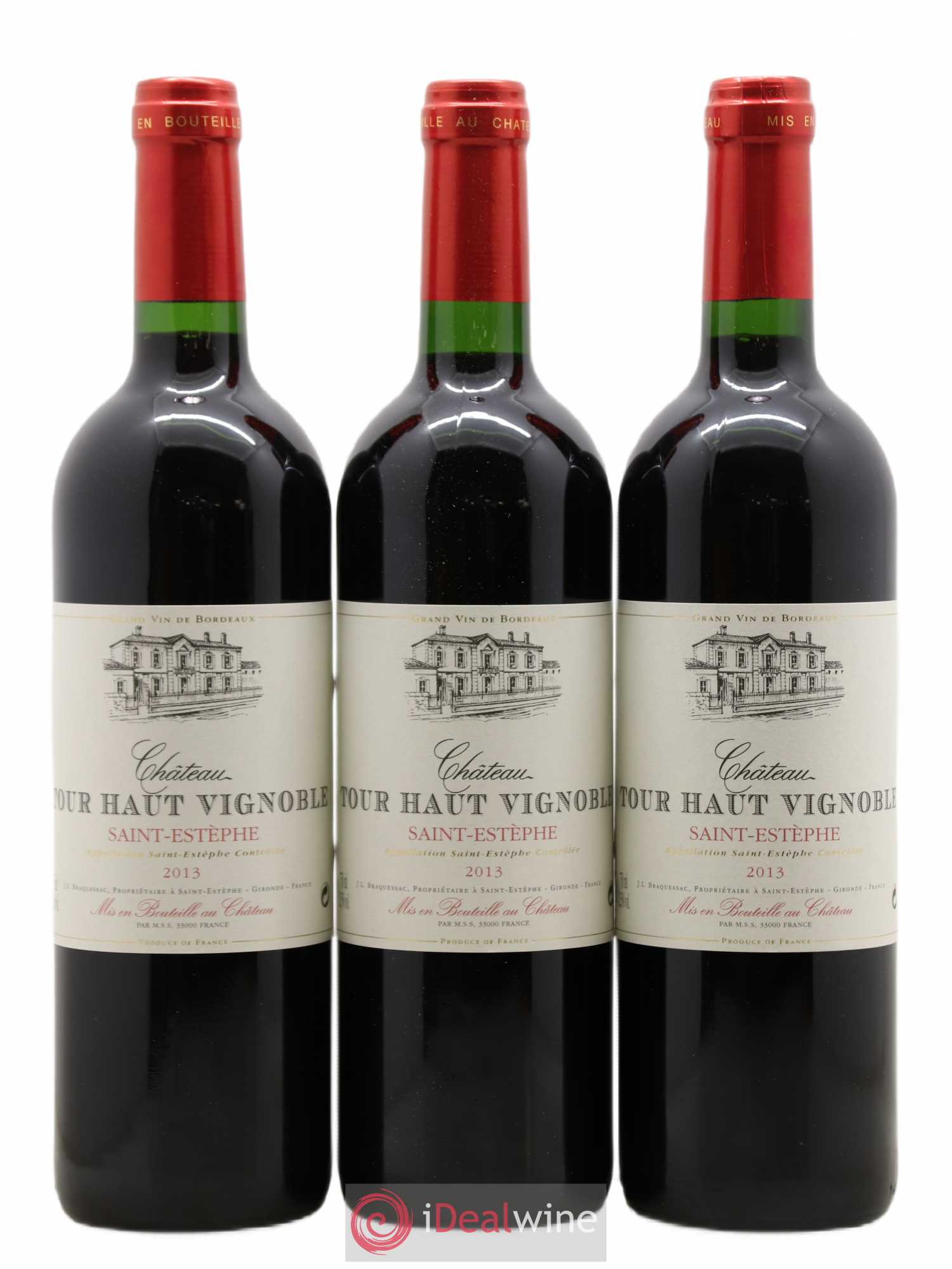 Saint-Estèphe Chateau Tour Haut Vignoble 2013 - Lot de 3 bouteilles - 0