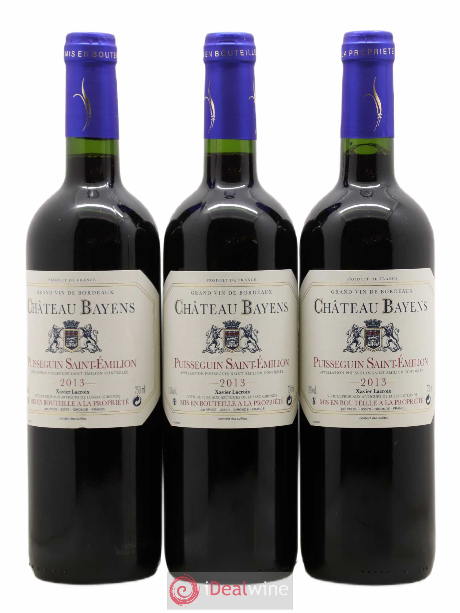 Puisseguin Saint-Émilion Chateau Bayens (sans prix de réserve) 2013 - Lot de 6 bouteilles - 2