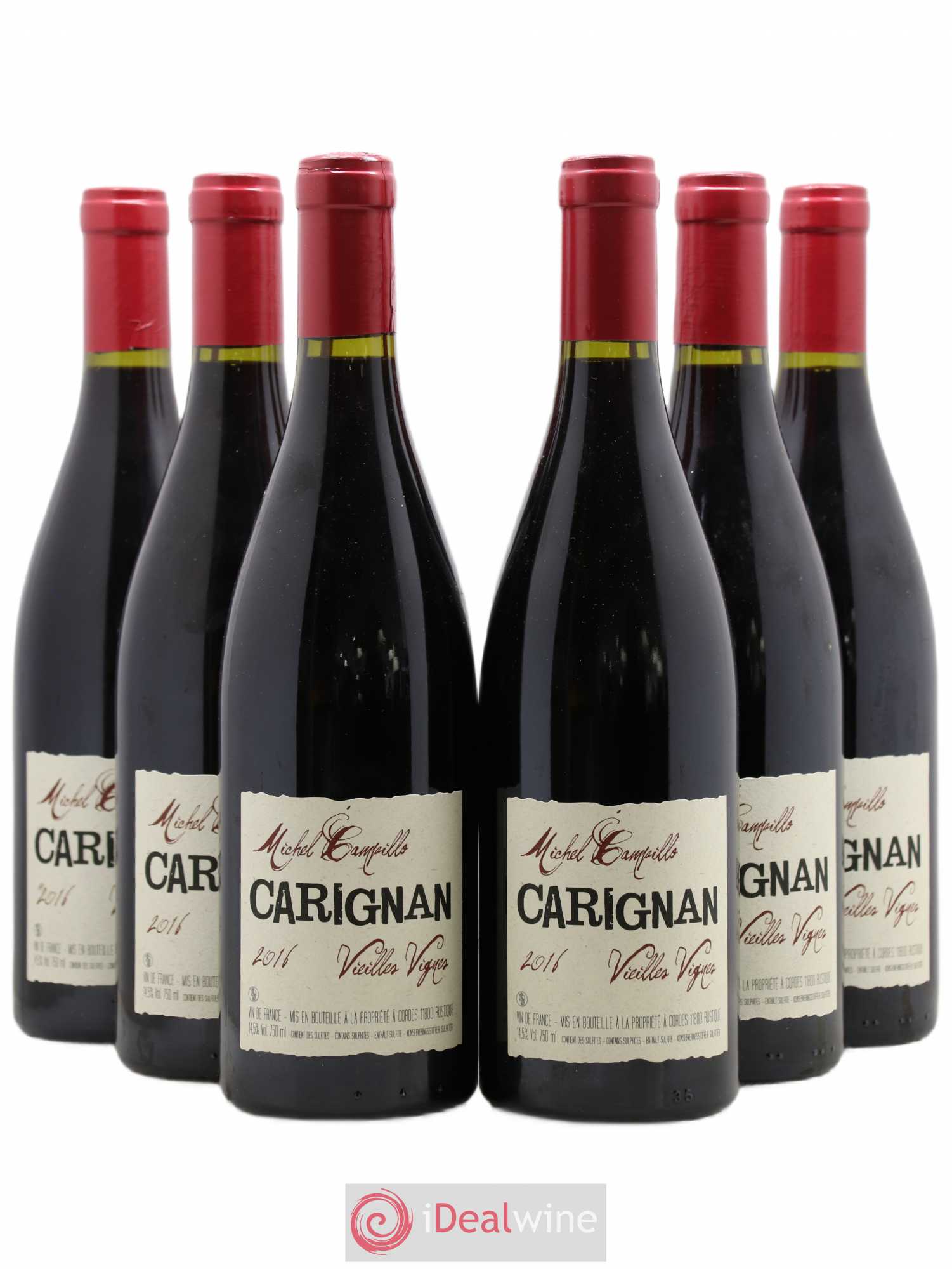 Vin de France Carignan Vieilles vignes Michel Campillo (sans prix de réserve) 2016 - Posten von 6 Flaschen - 0