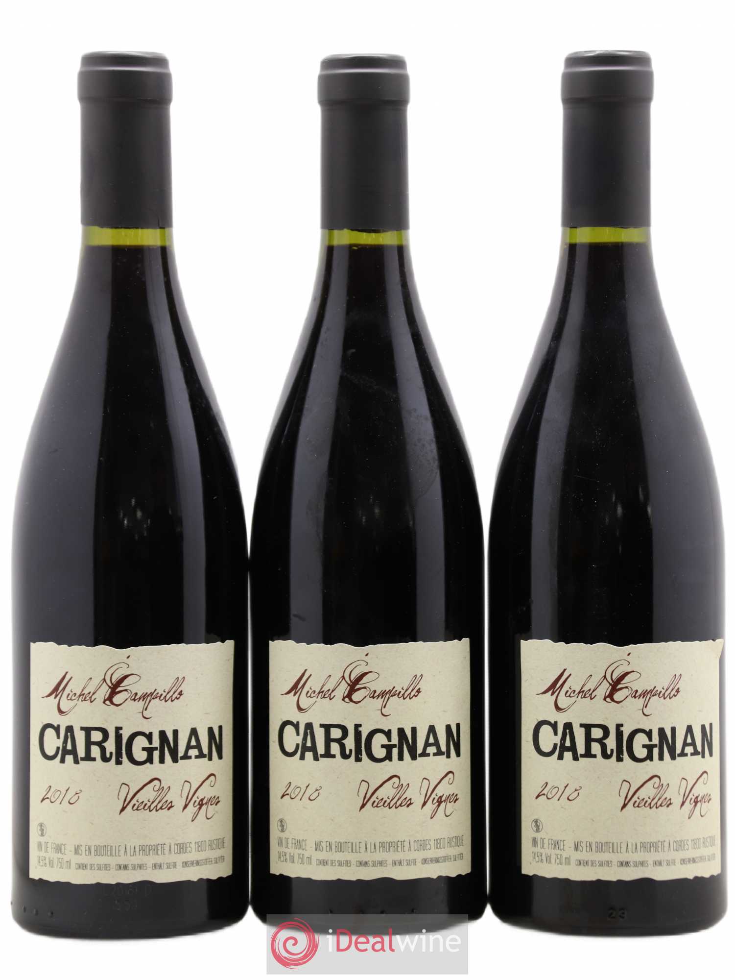 Vin de France Carignan Vieilles vignes Michel Campillo (sans prix de réserve) 2018 - Lot de 6 bouteilles - 1