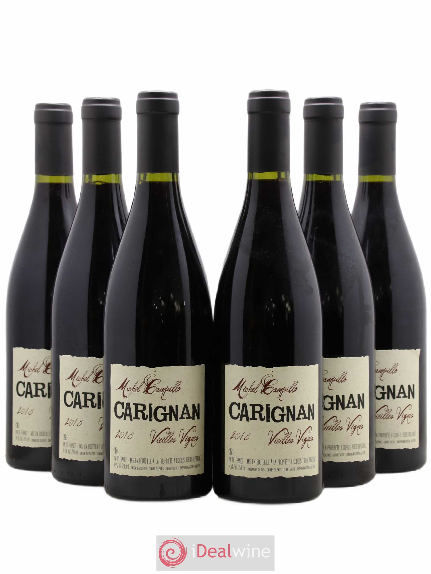 Vin de France Carignan Vieilles vignes Michel Campillo (sans prix de réserve) 2018 - Posten von 6 Flaschen - 0
