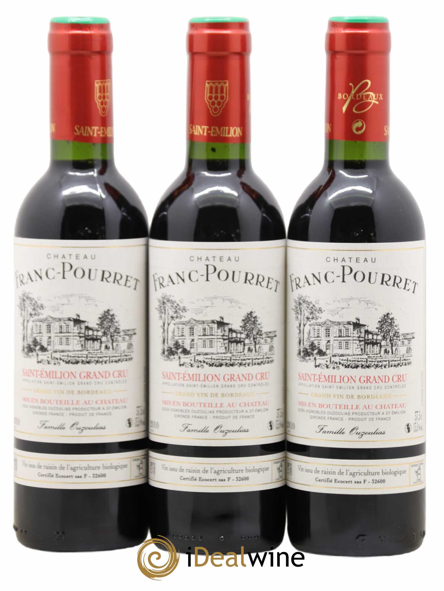 Saint-Émilion Grand Cru Chateau Franc Pourret (sans prix de réserve) 2010 - Posten von 12 Demi-Flaschen - 1