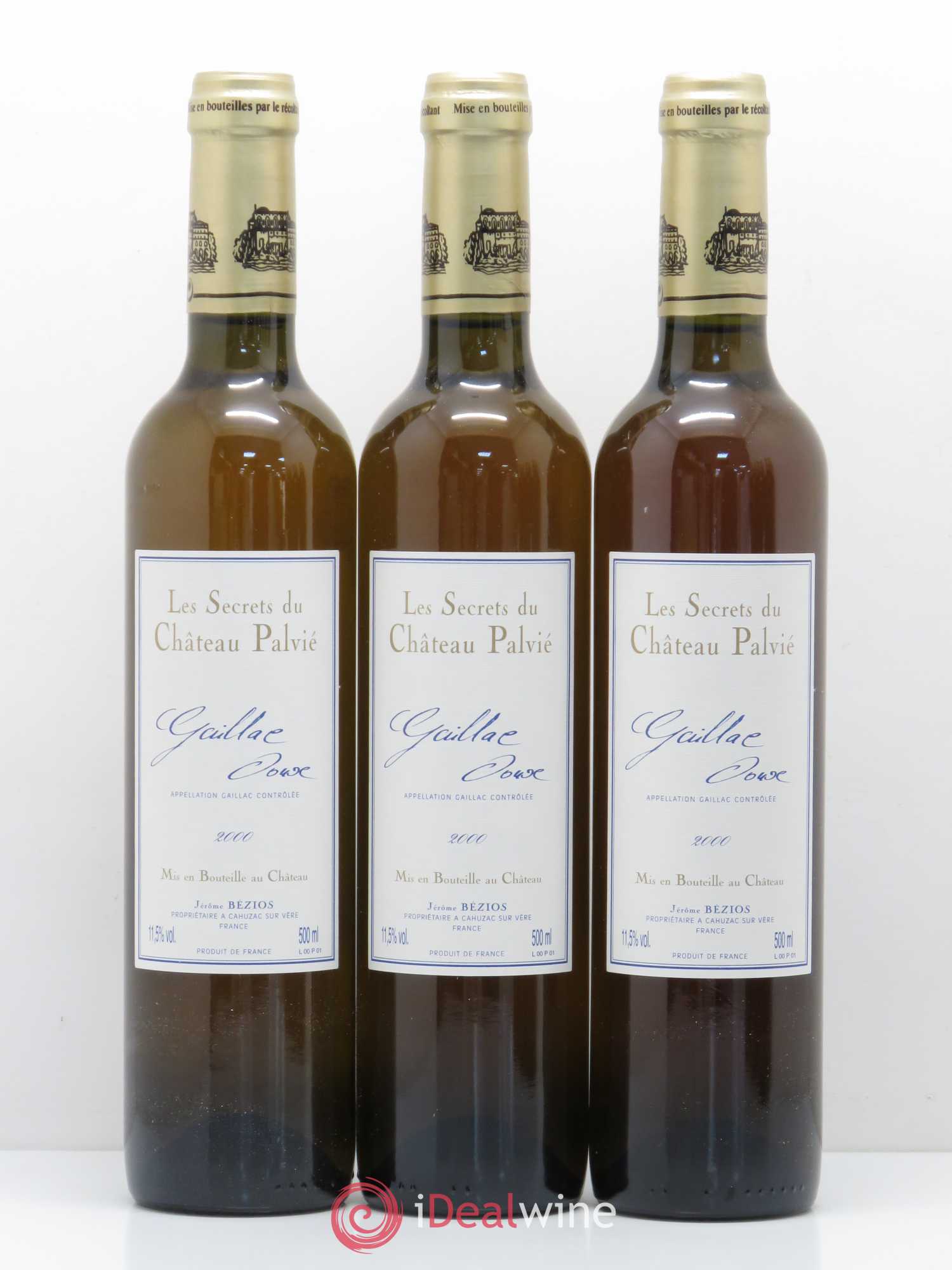 Sud-Ouest Gaillac doux Les Secrets du Château Palvié 2000 - Posten von 6 Flaschen - 1