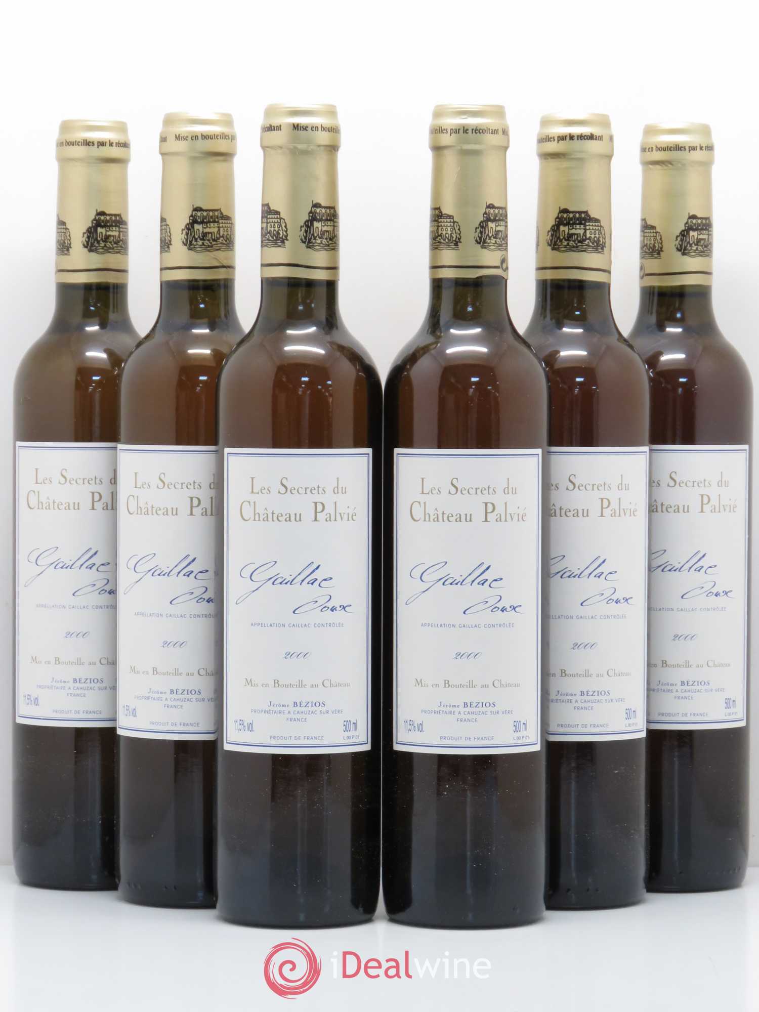 Sud-Ouest Gaillac doux Les Secrets du Château Palvié 2000 - Posten von 6 Flaschen - 0
