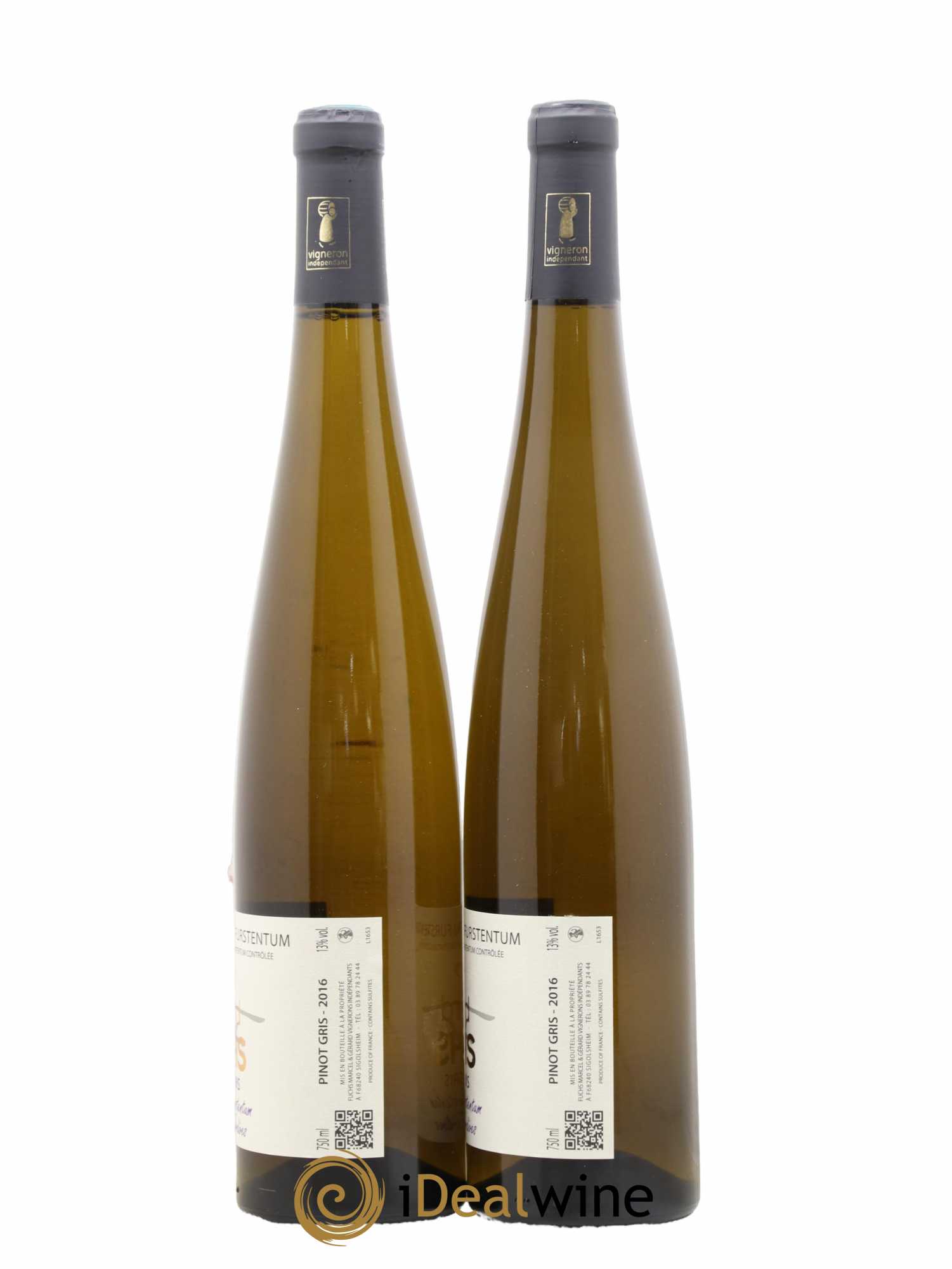 Pinot Gris (Tokay) Vendanges Tardives Furstentum Domaine Fuchs 2016 - Lotto di 2 bottiglie - 1