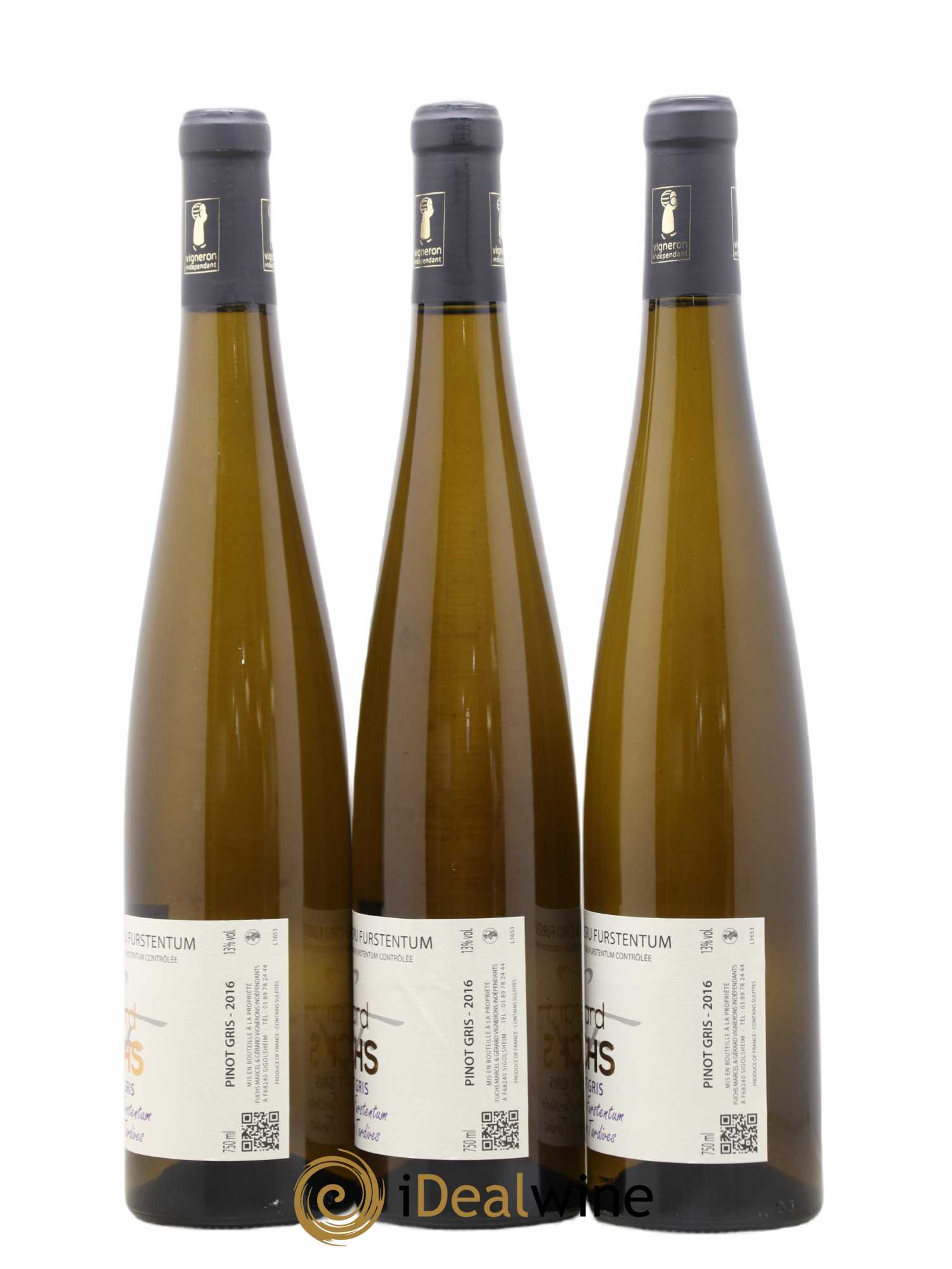 Pinot Gris (Tokay) Vendanges Tardives Furstentum Domaine Fuchs 2016 - Lotto di 3 bottiglie - 1