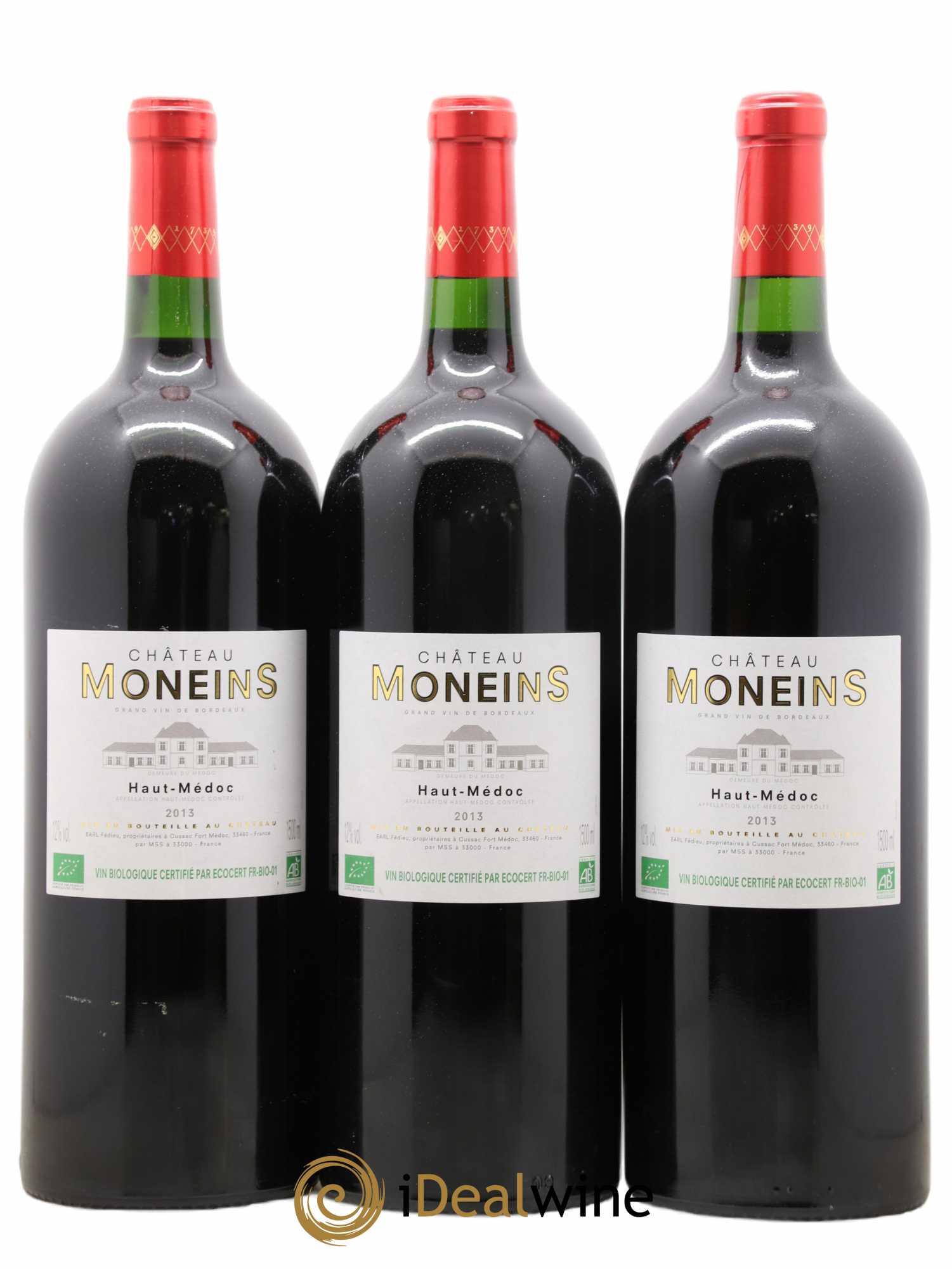 Haut Médoc Château Moneins (sans prix de réserve) 2013 - Posten von 6 Magnum - 1