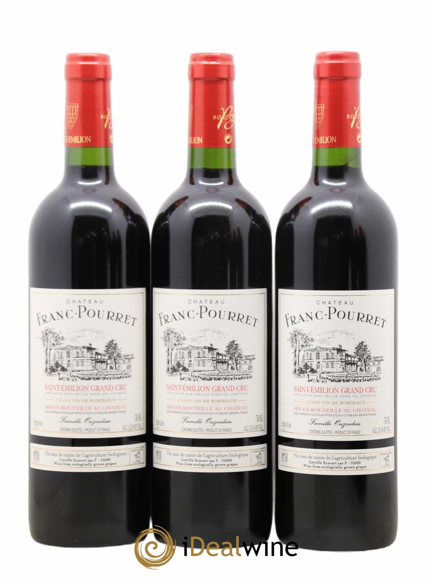 Saint-Émilion Grand Cru Chateau Franc Pourret 2010 - Lot de 6 bouteilles - 2