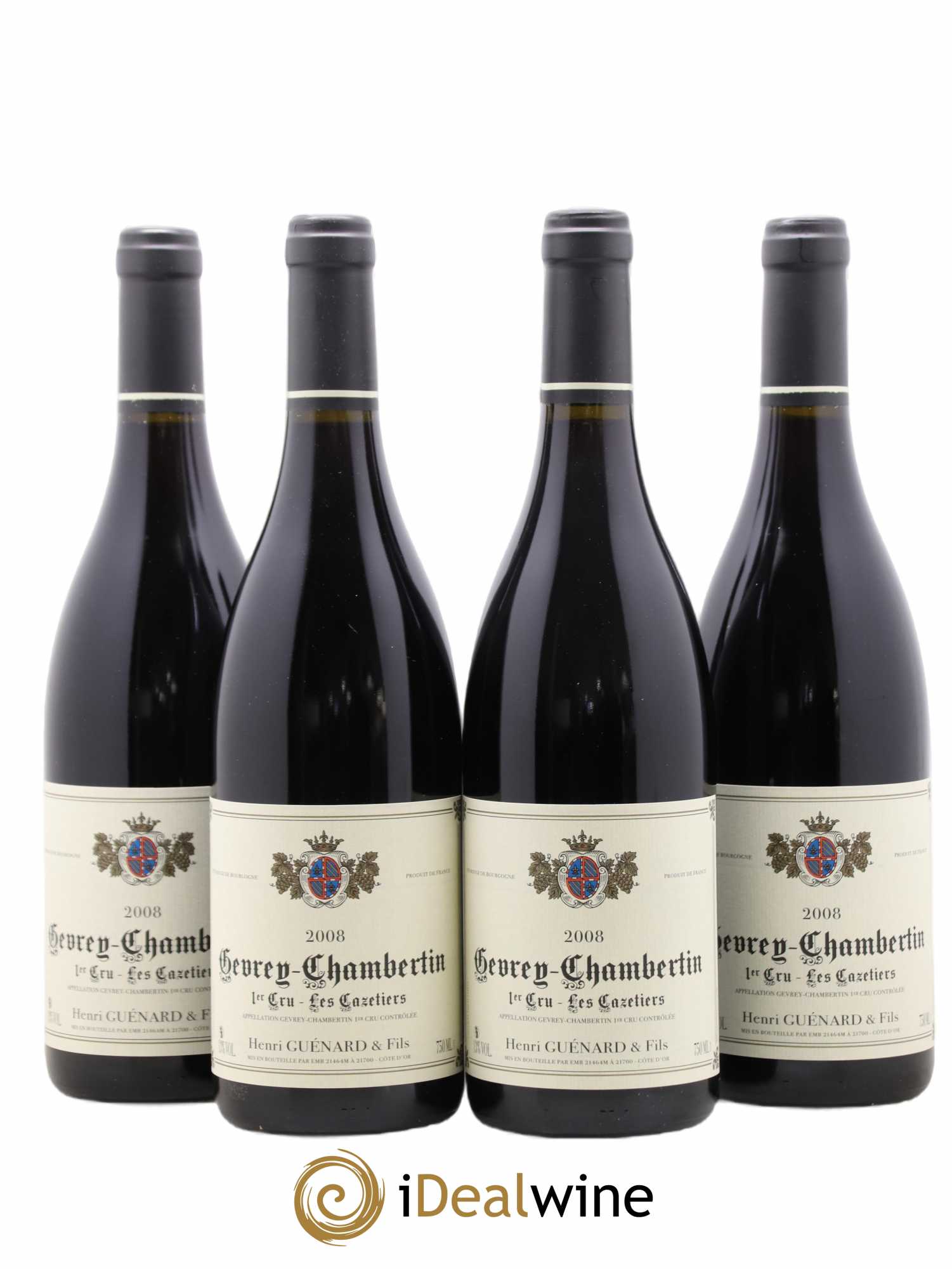 Gevrey-Chambertin 1er Cru Les Cazetiers Henri Guenar 2008 - Posten von 4 Flaschen - 0