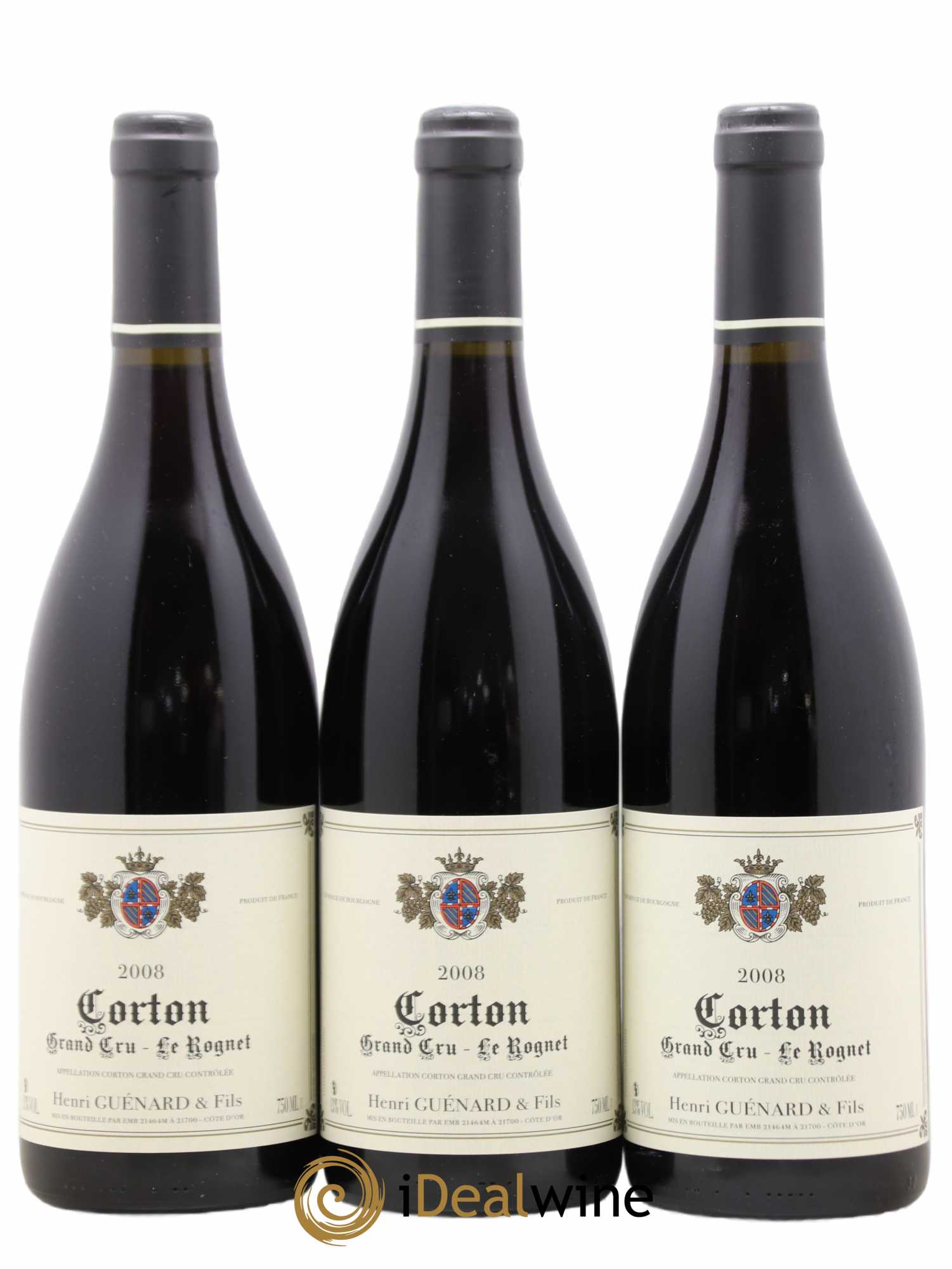 Corton Grand Cru Rognet Henri Guenar 2008 - Lot de 6 bouteilles - 1